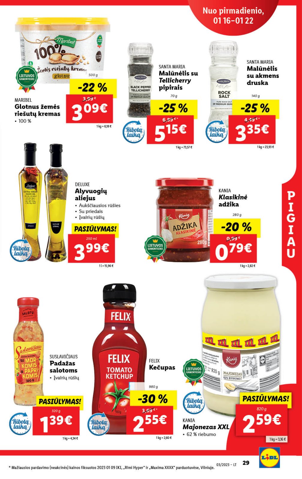 Lidl 'MAISTO PREKIŲ PASIŪLYMAI' 29 puslapis