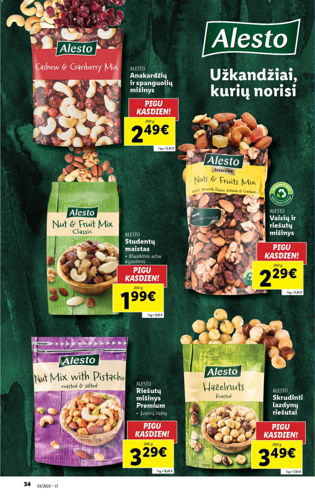 Lidl 'MAISTO PREKIŲ PASIŪLYMAI' 34 puslapis