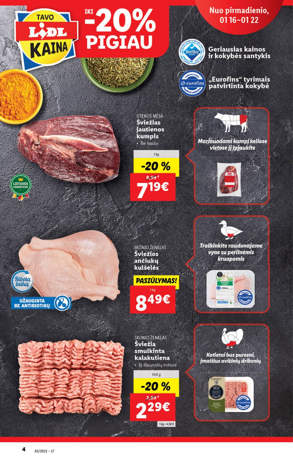 Lidl 'MAISTO PREKIŲ PASIŪLYMAI' 4 puslapis