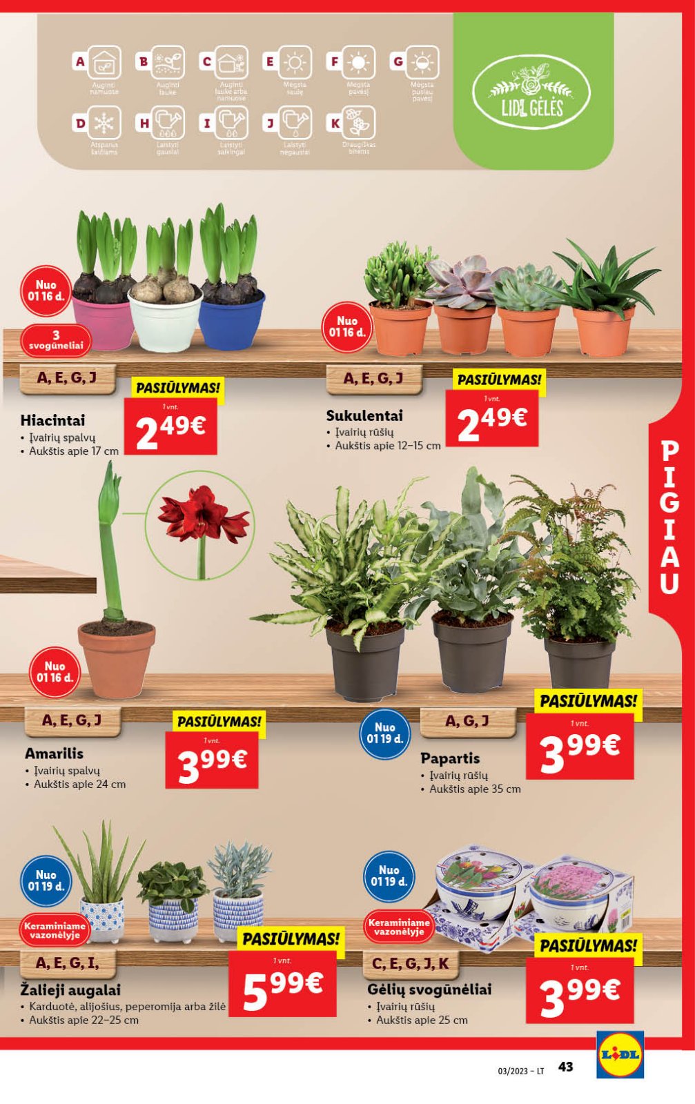 Lidl 'MAISTO PREKIŲ PASIŪLYMAI' 43 puslapis