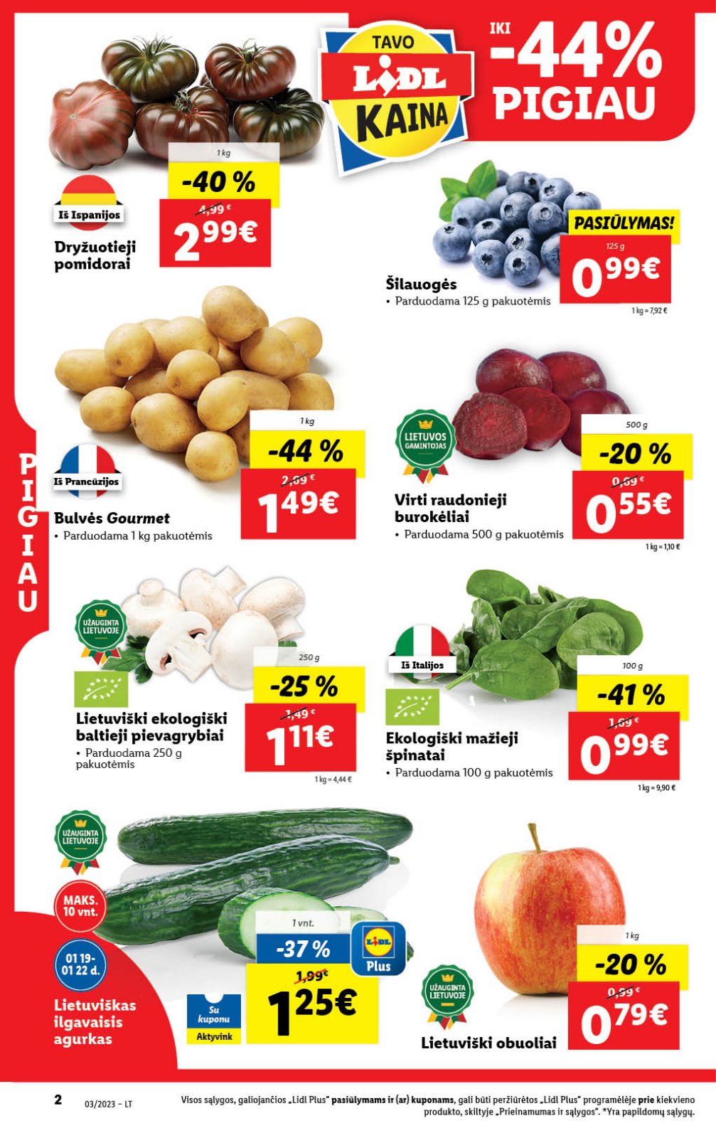 Lidl 'MAISTO PREKIŲ PASIŪLYMAI' 2 puslapis