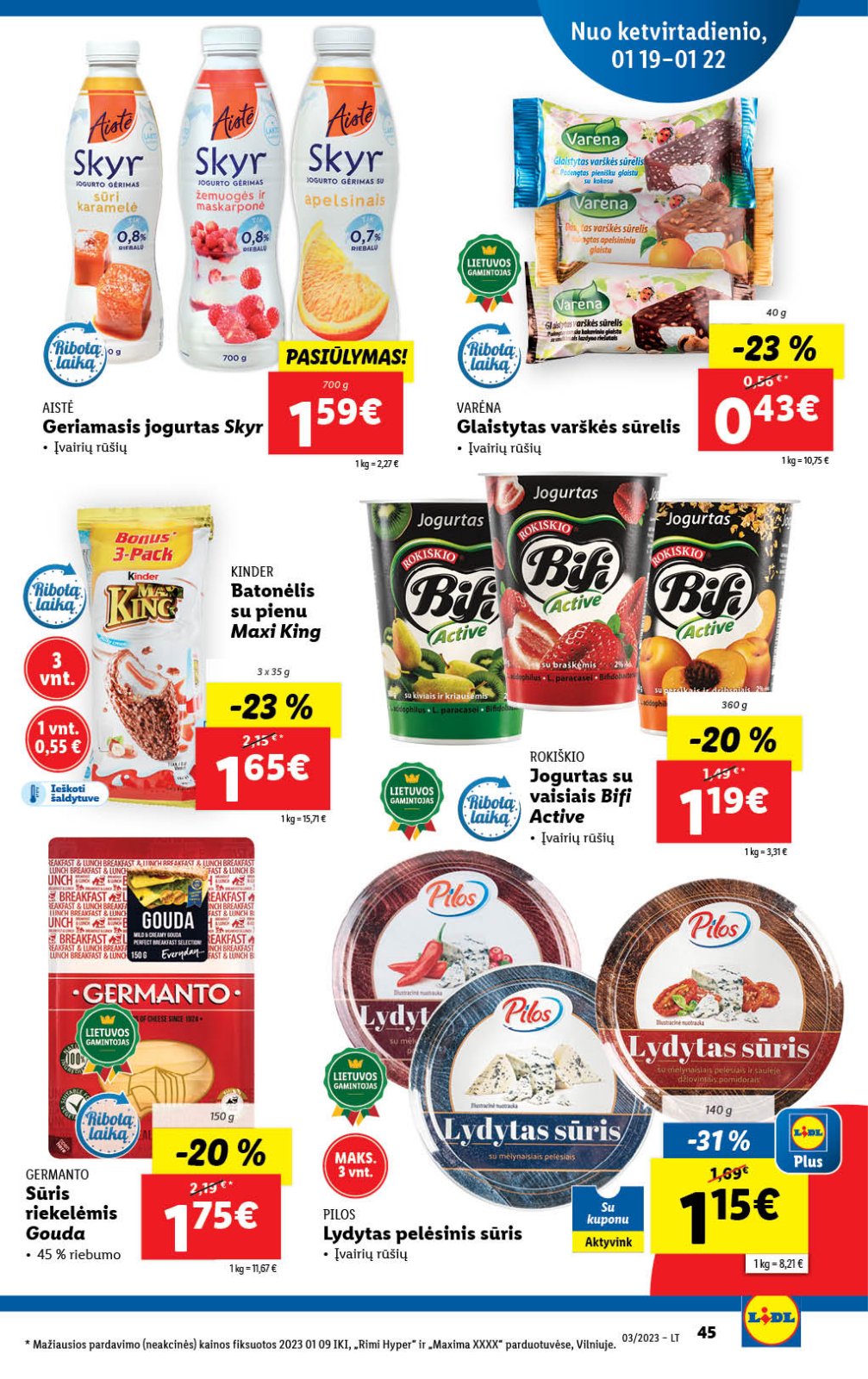 Lidl 'MAISTO PREKIŲ PASIŪLYMAI' 45 puslapis