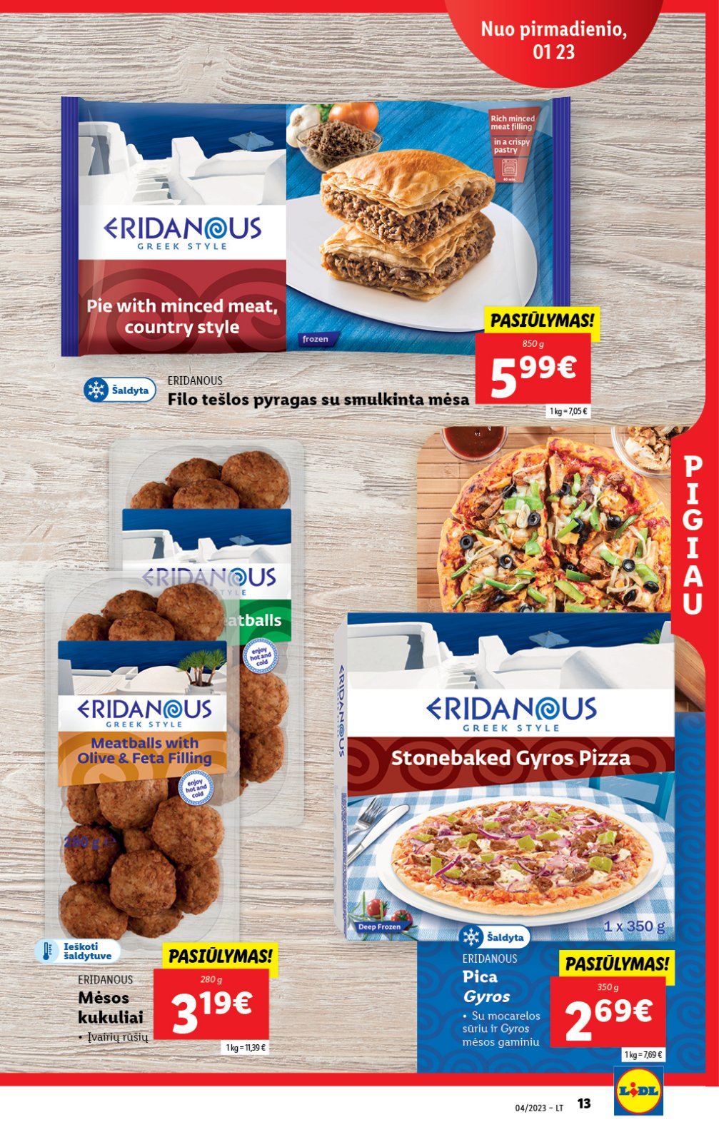 Lidl 'MAISTO PREKIŲ PASIŪLYMAI' 13 puslapis