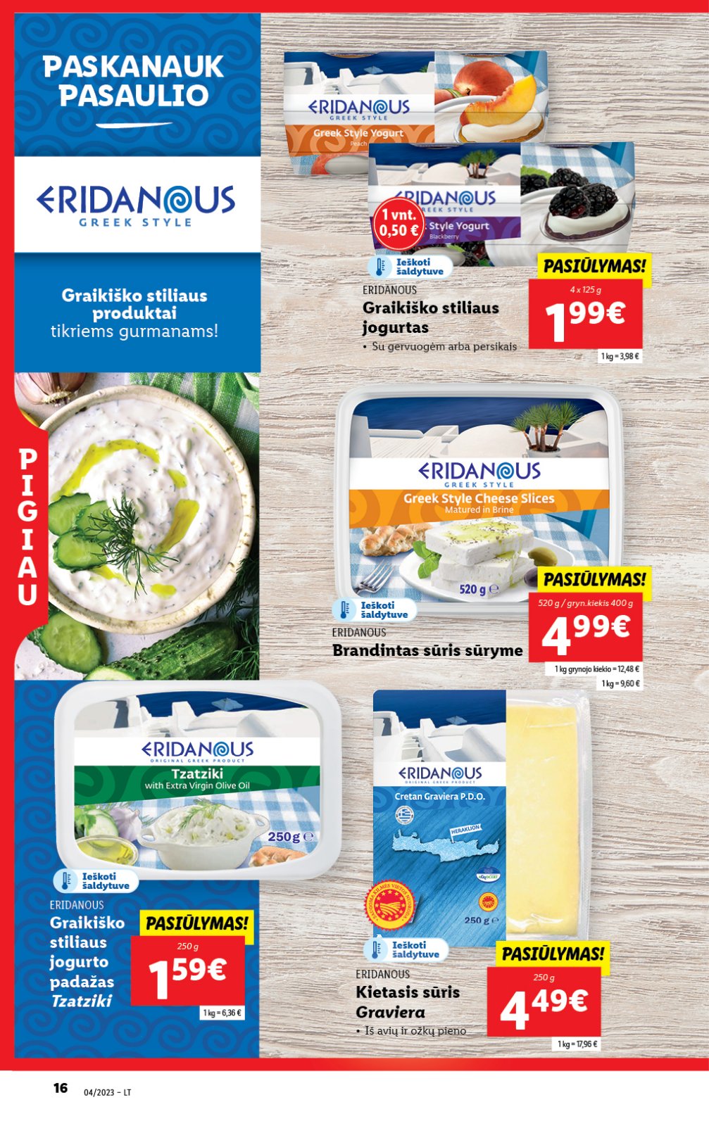 Lidl 'MAISTO PREKIŲ PASIŪLYMAI' 16 puslapis