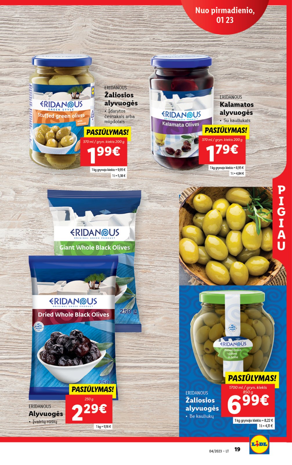 Lidl 'MAISTO PREKIŲ PASIŪLYMAI' 19 puslapis