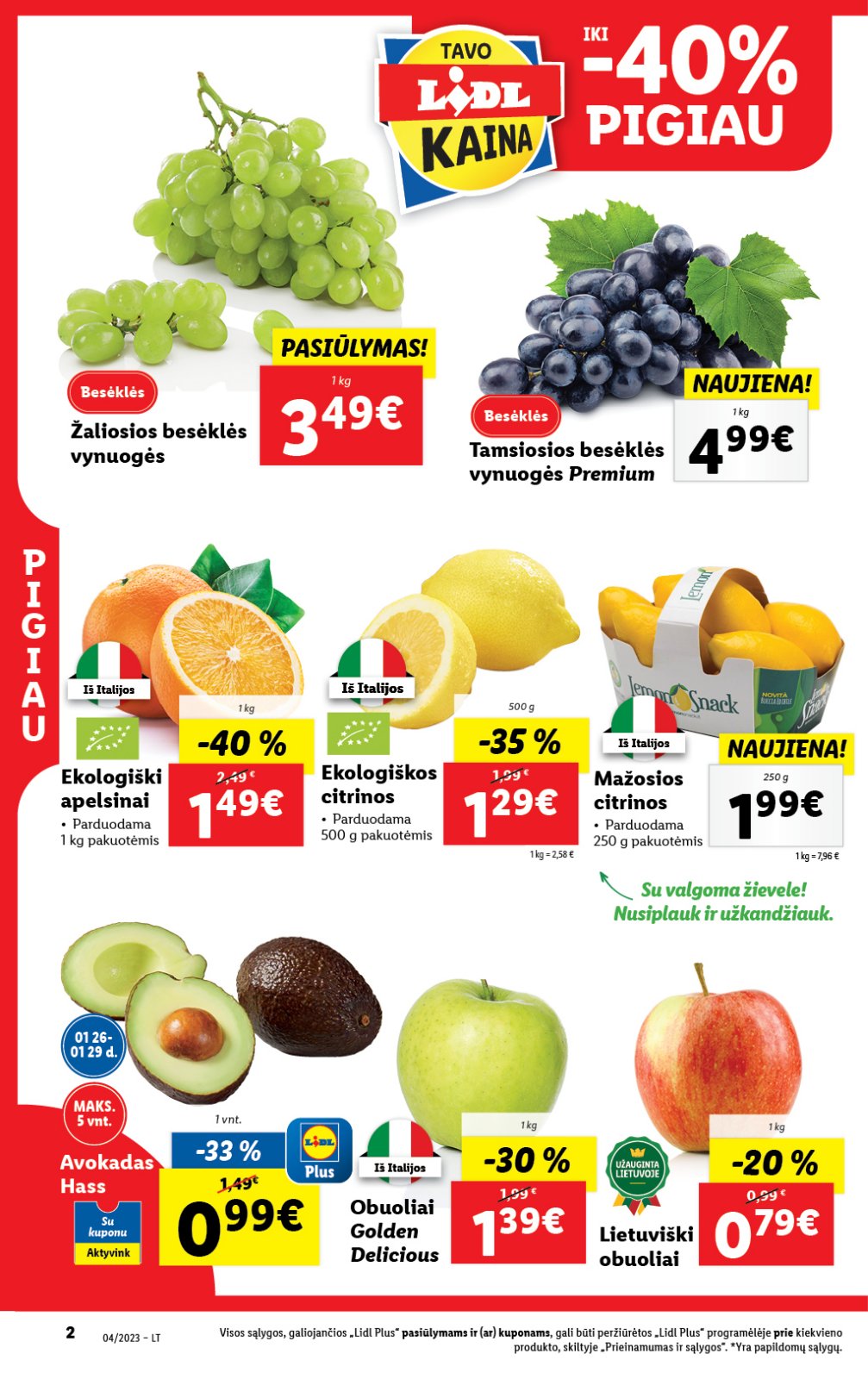 Lidl 'MAISTO PREKIŲ PASIŪLYMAI' 2 puslapis