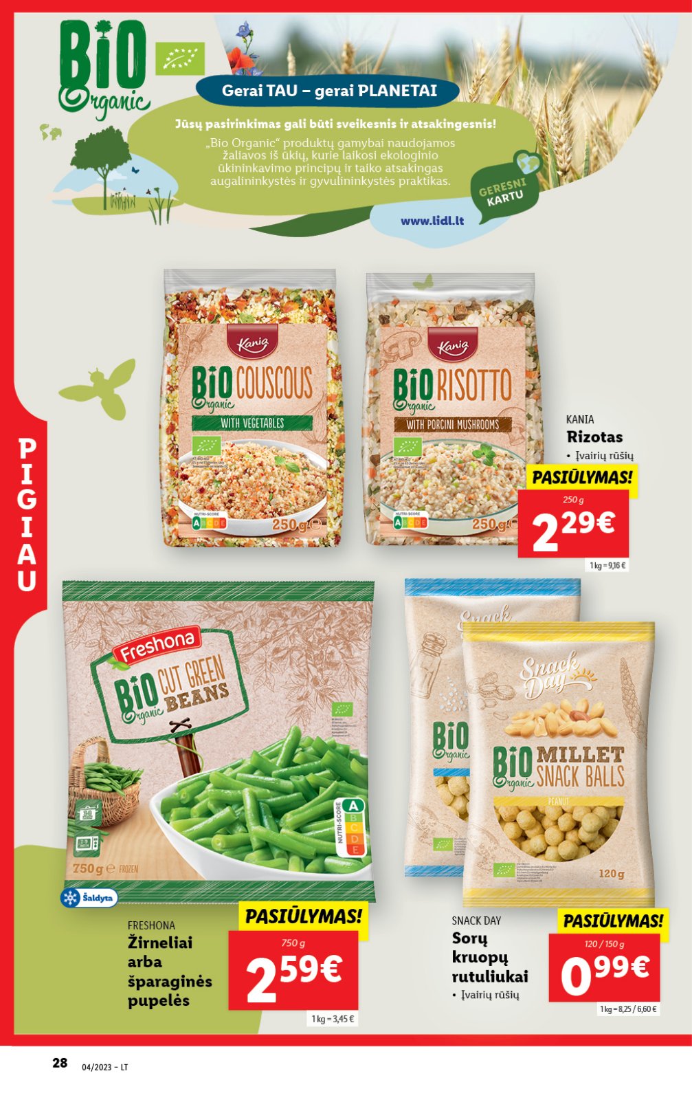 Lidl 'MAISTO PREKIŲ PASIŪLYMAI' 28 puslapis