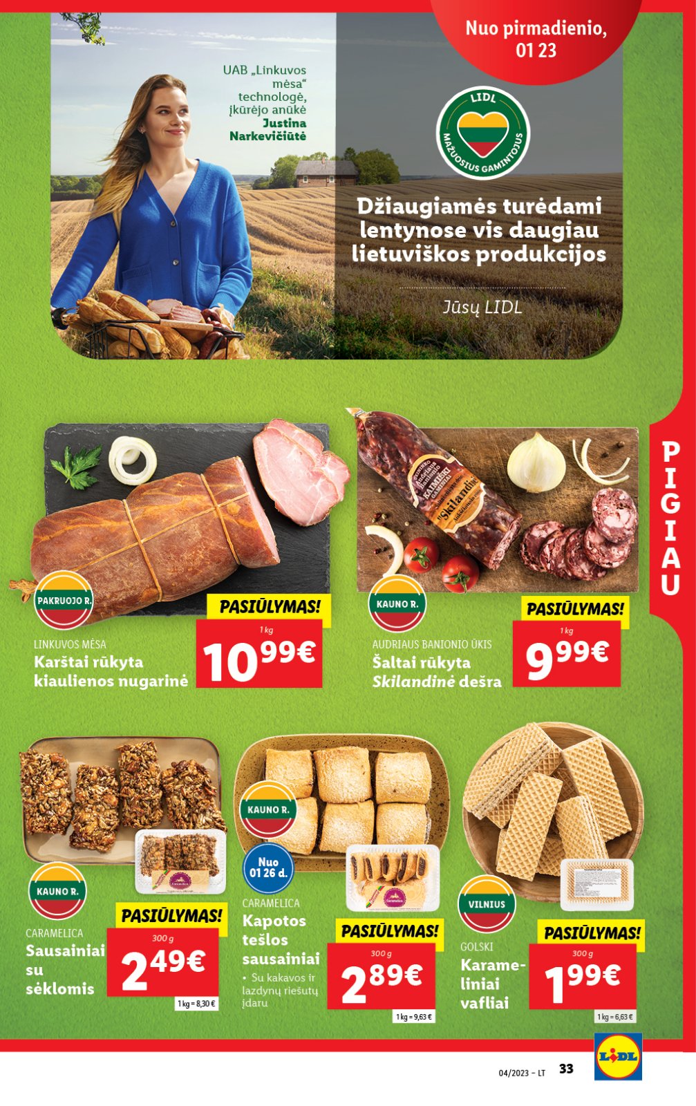 Lidl 'MAISTO PREKIŲ PASIŪLYMAI' 33 puslapis