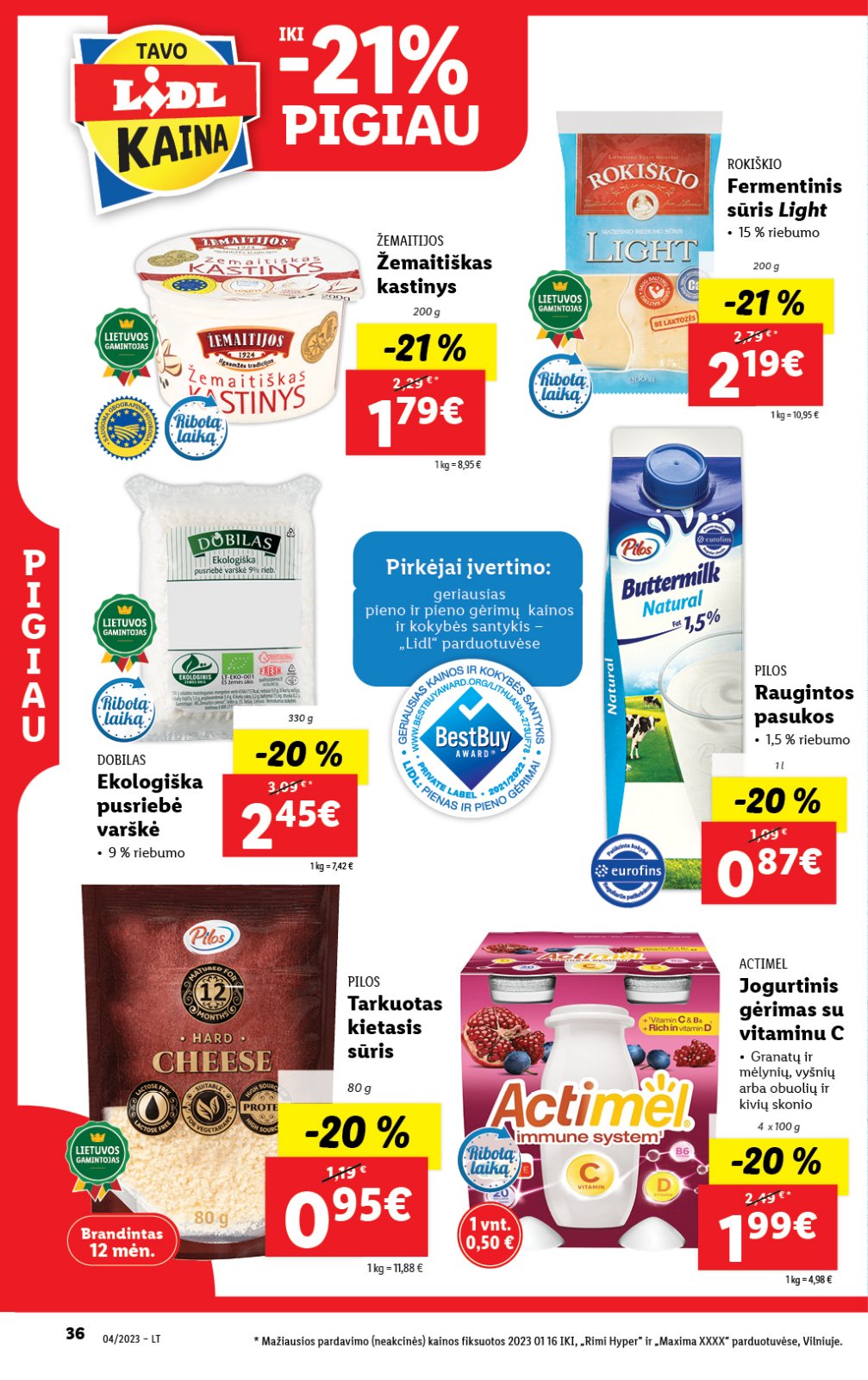Lidl 'MAISTO PREKIŲ PASIŪLYMAI' 36 puslapis