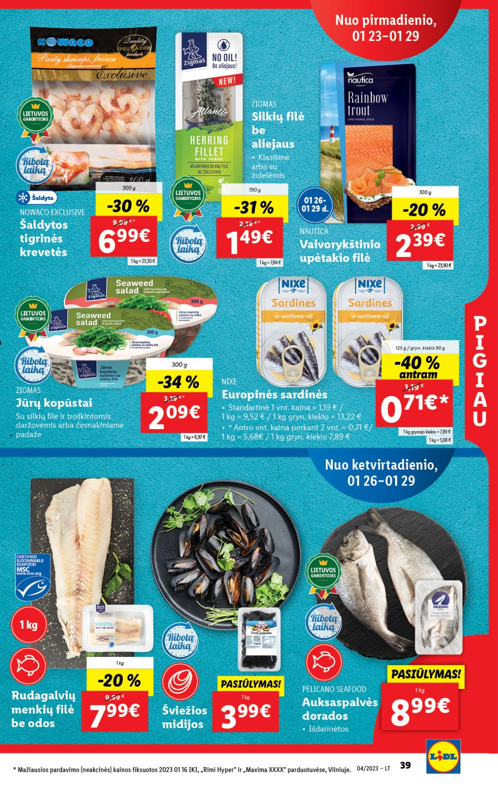 Lidl 'MAISTO PREKIŲ PASIŪLYMAI' 39 puslapis