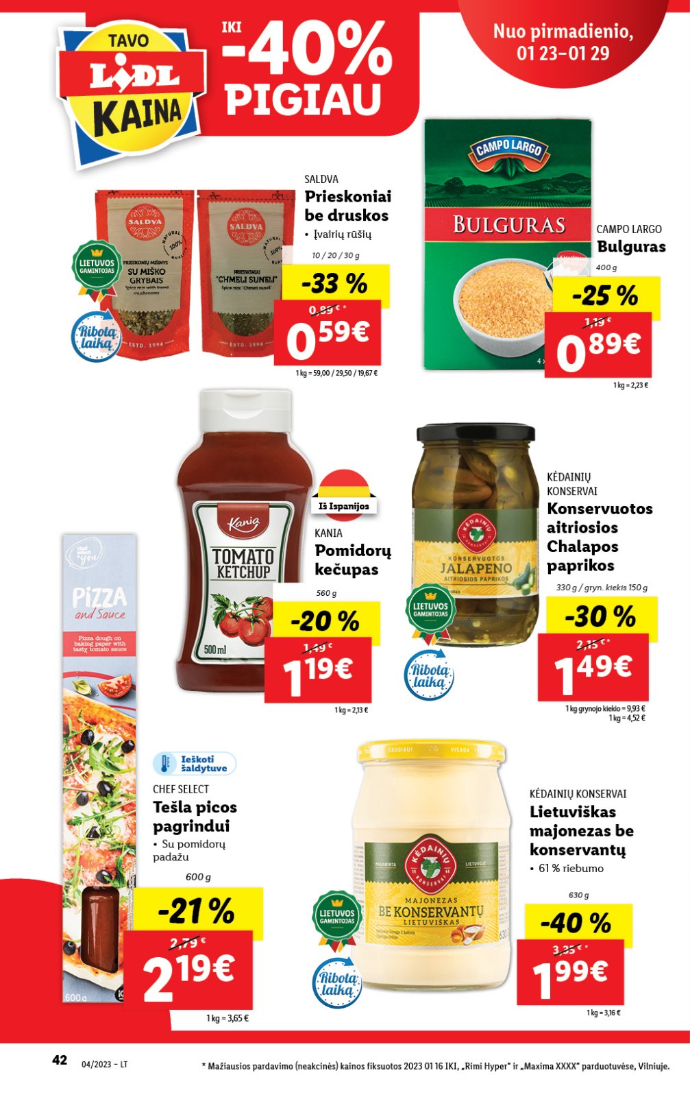Lidl 'MAISTO PREKIŲ PASIŪLYMAI' 42 puslapis