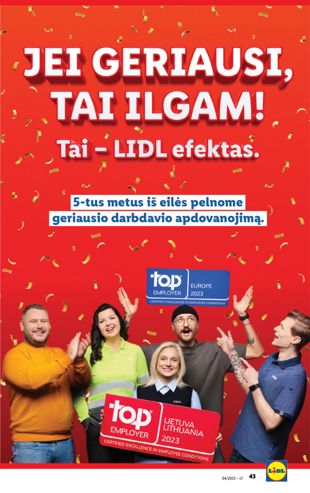 Lidl 'MAISTO PREKIŲ PASIŪLYMAI' 43 puslapis