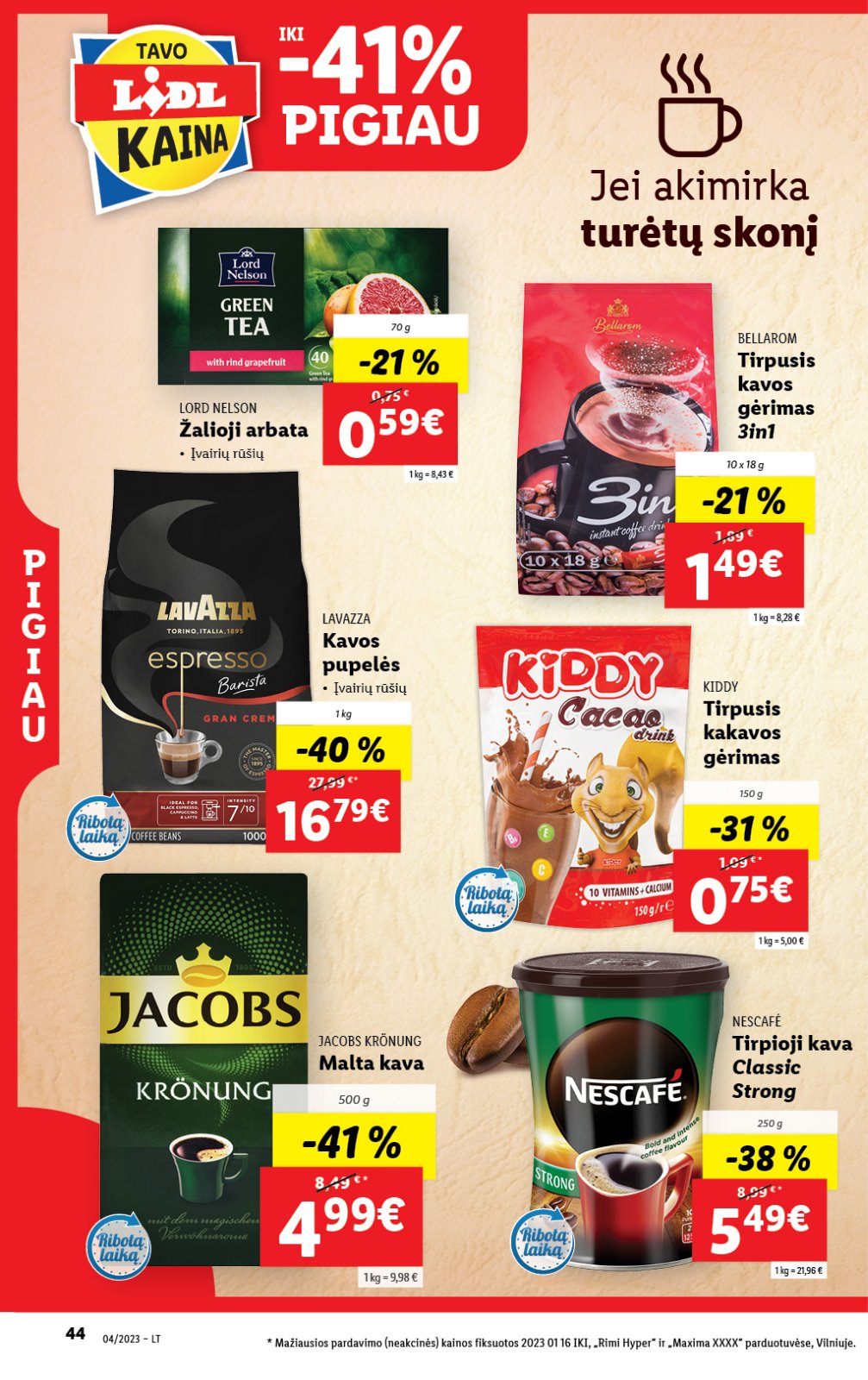 Lidl 'MAISTO PREKIŲ PASIŪLYMAI' 44 puslapis