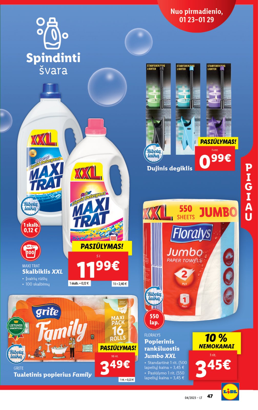 Lidl 'MAISTO PREKIŲ PASIŪLYMAI' 47 puslapis
