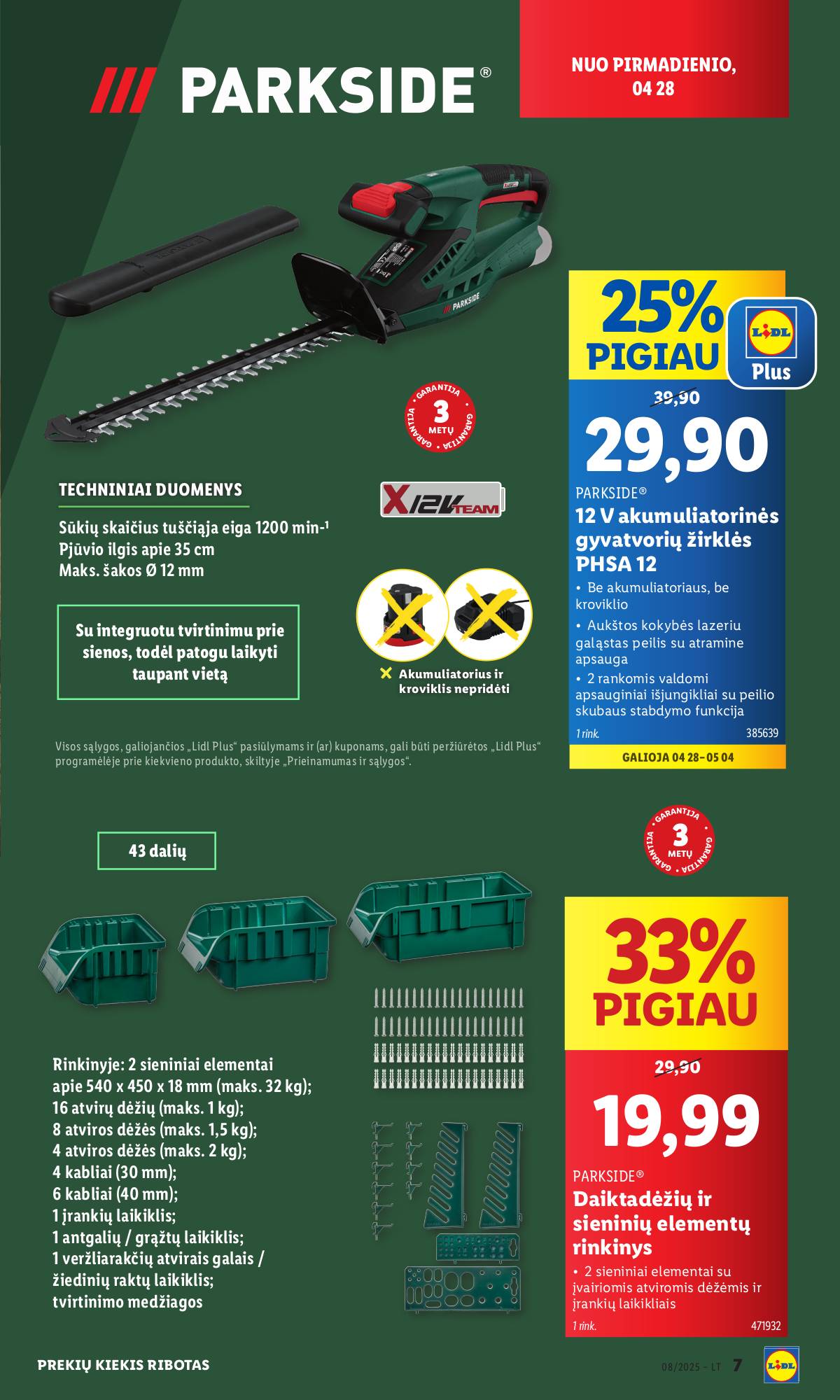 Lidl - LIDL Ne maisto prekių akcijų leidinys 7 puslapis