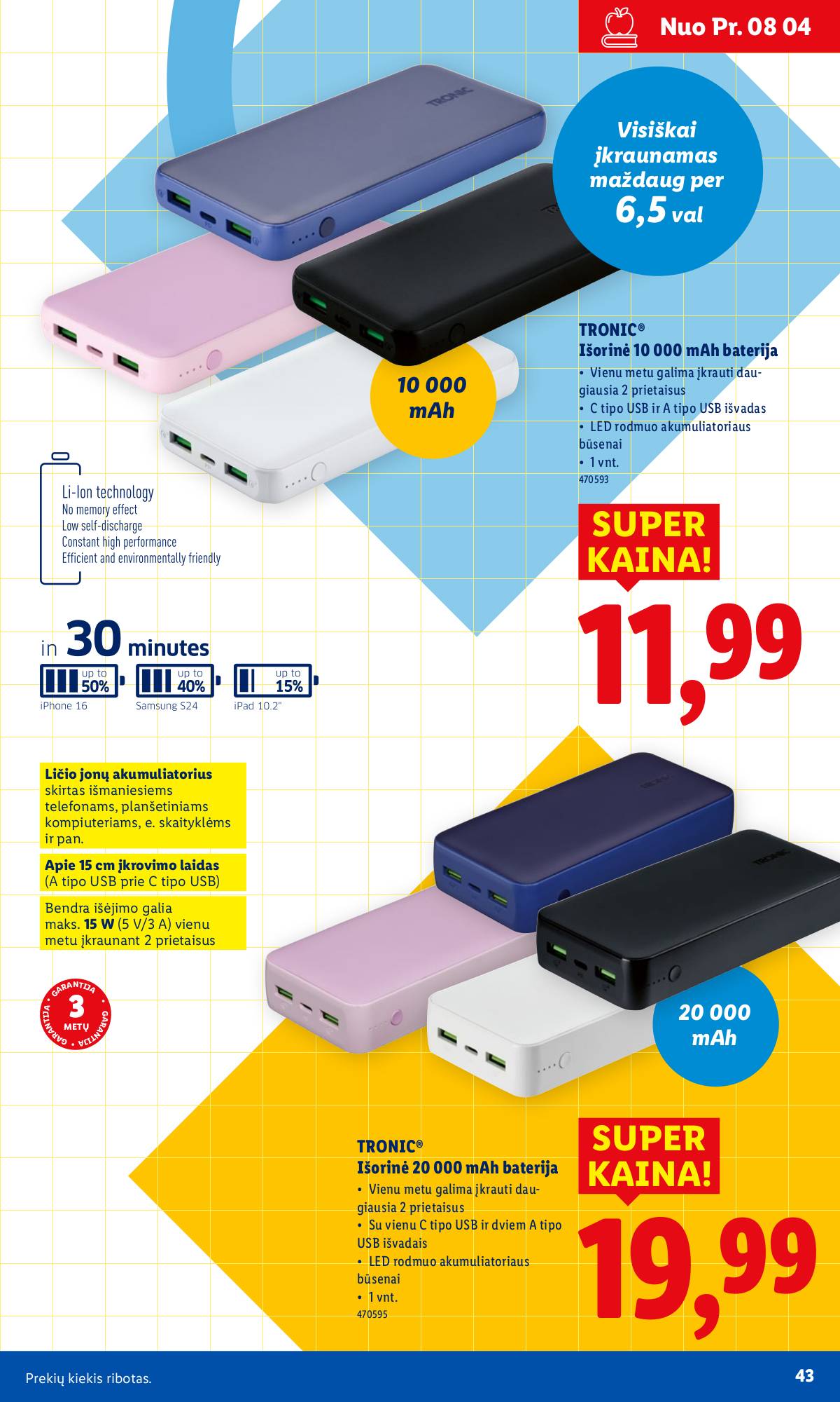 Lidl - LIDL Mokyklinių prekių katalogas 43 puslapis