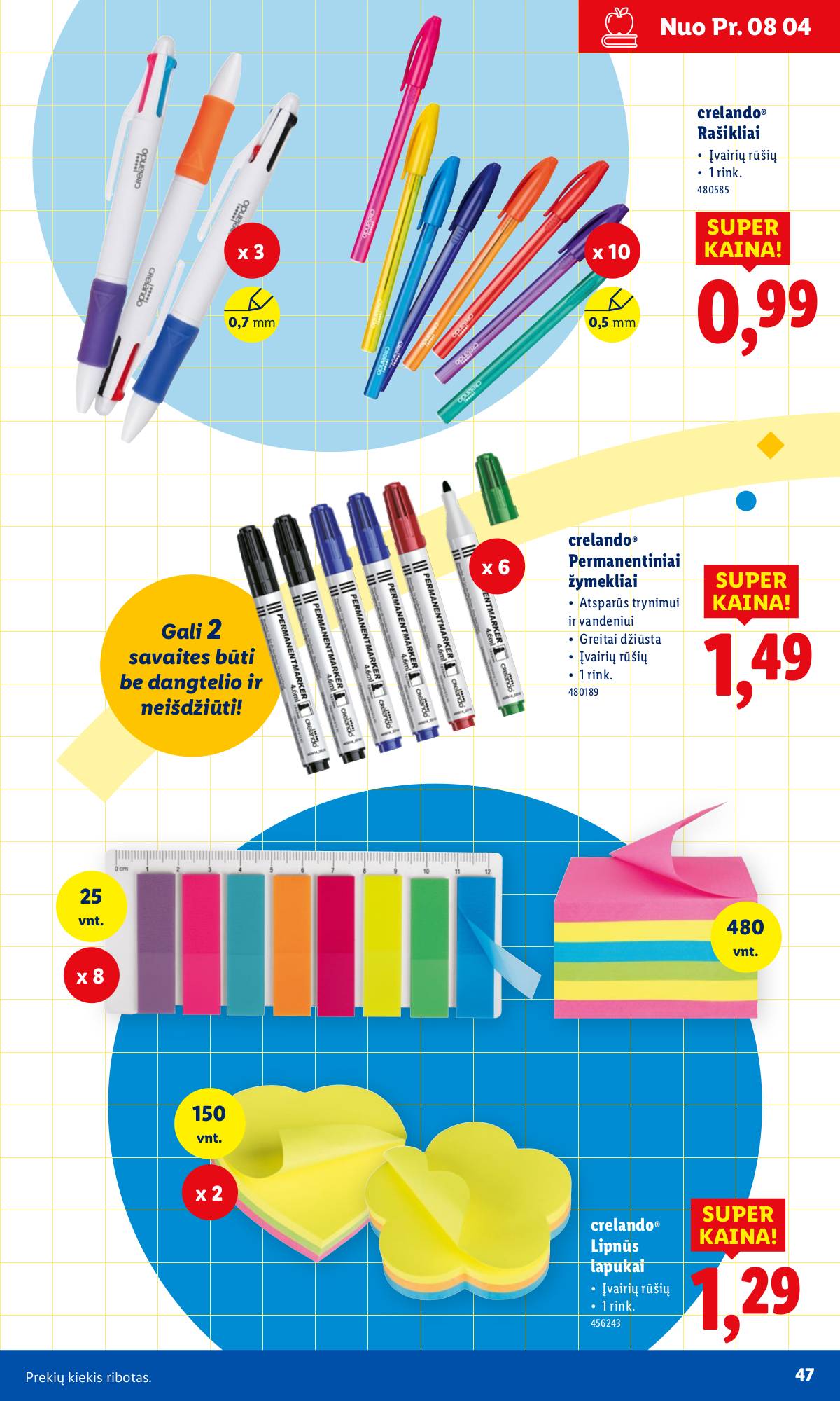 Lidl - LIDL Mokyklinių prekių katalogas 47 puslapis