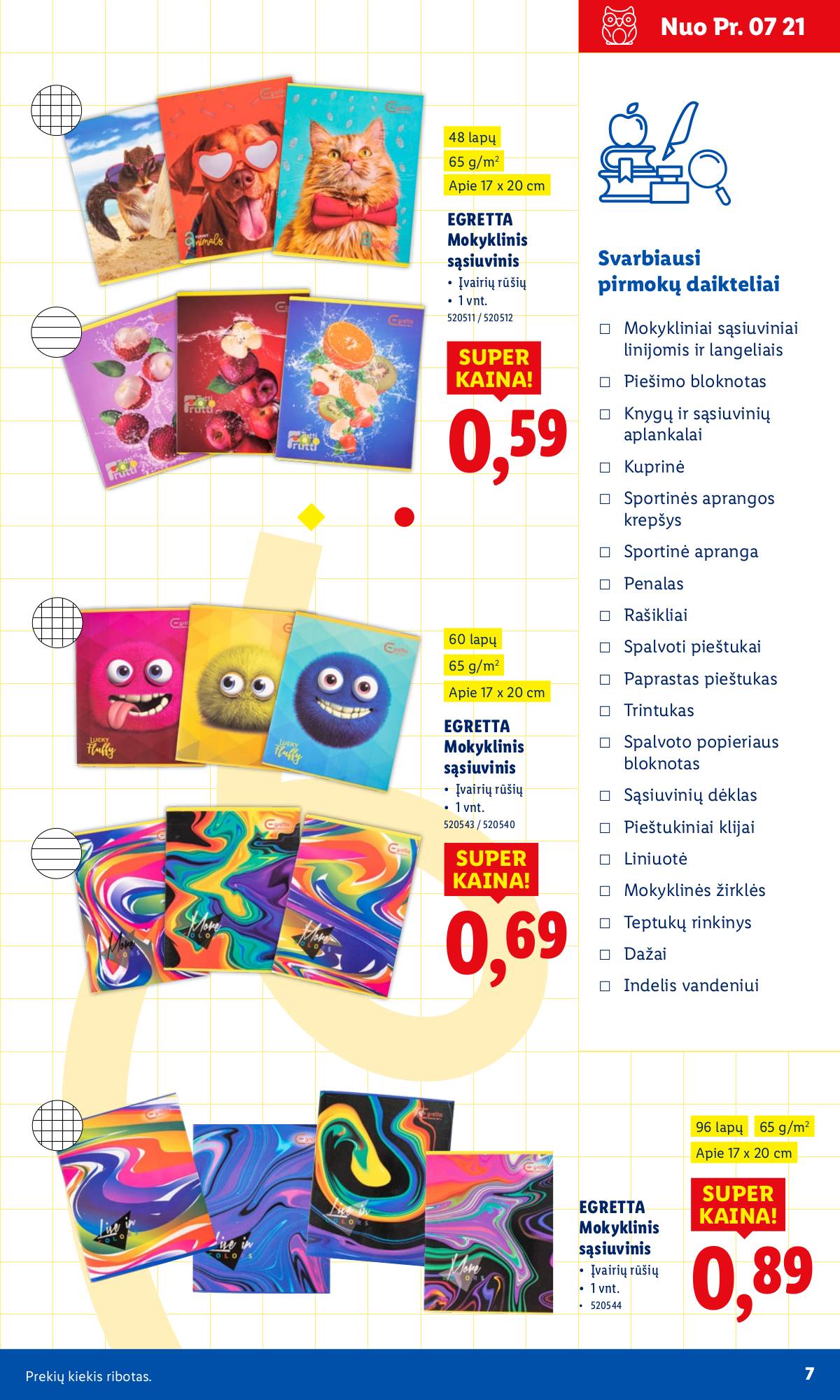 Lidl - LIDL Mokyklinių prekių katalogas 7 puslapis