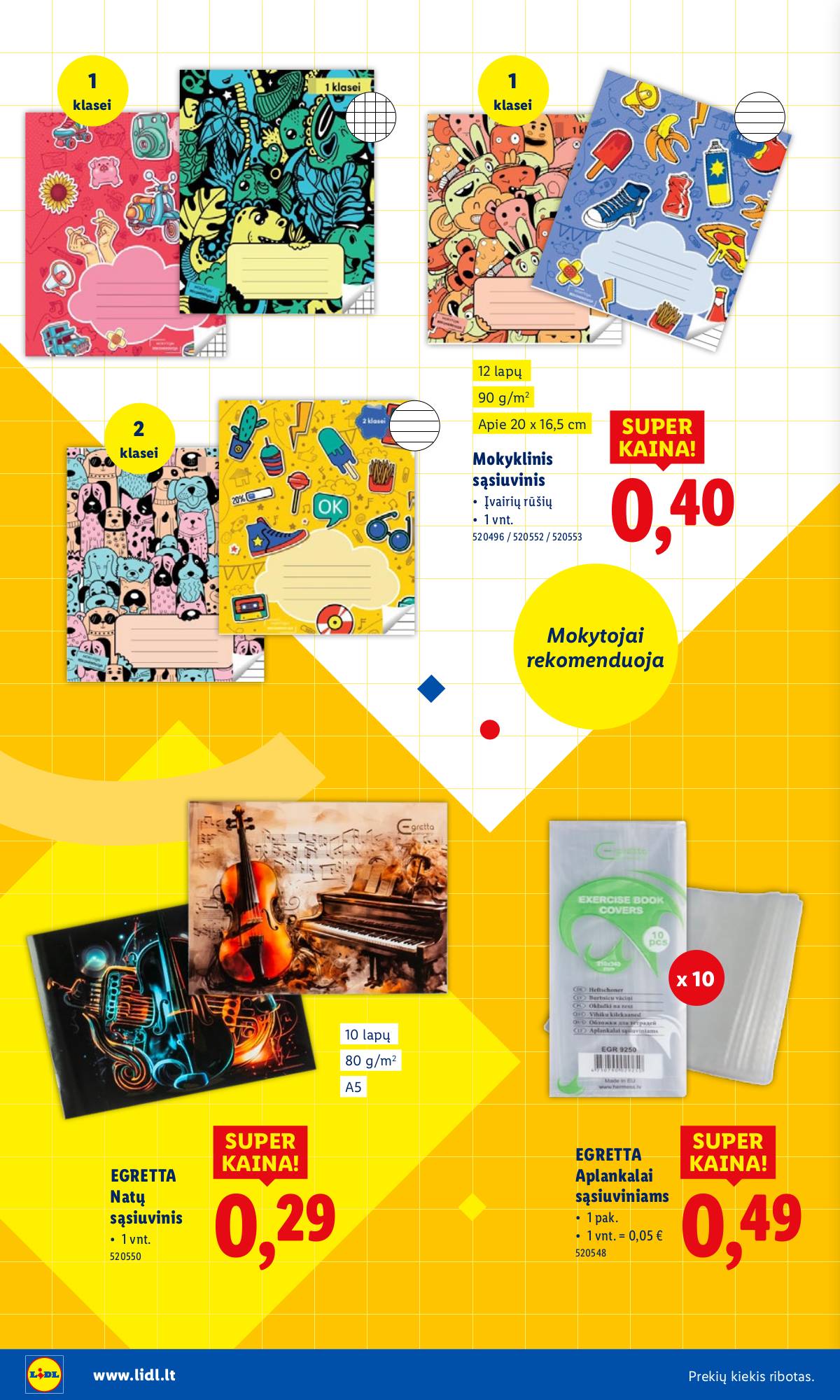 Lidl - LIDL Mokyklinių prekių katalogas 8 puslapis