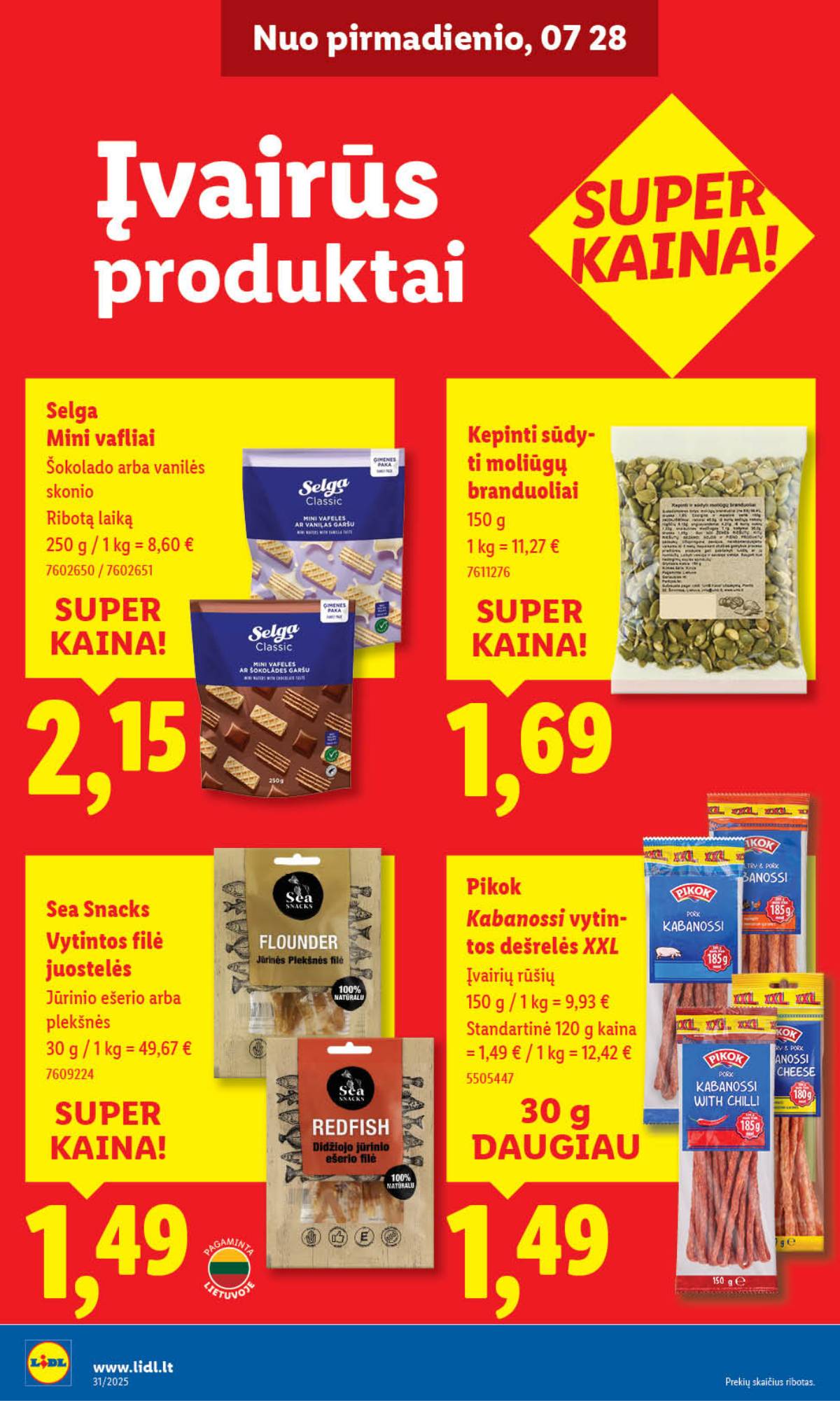 Lidl - LIDL SAVAITĖS Maisto prekių akcijų leidinys 28 puslapis