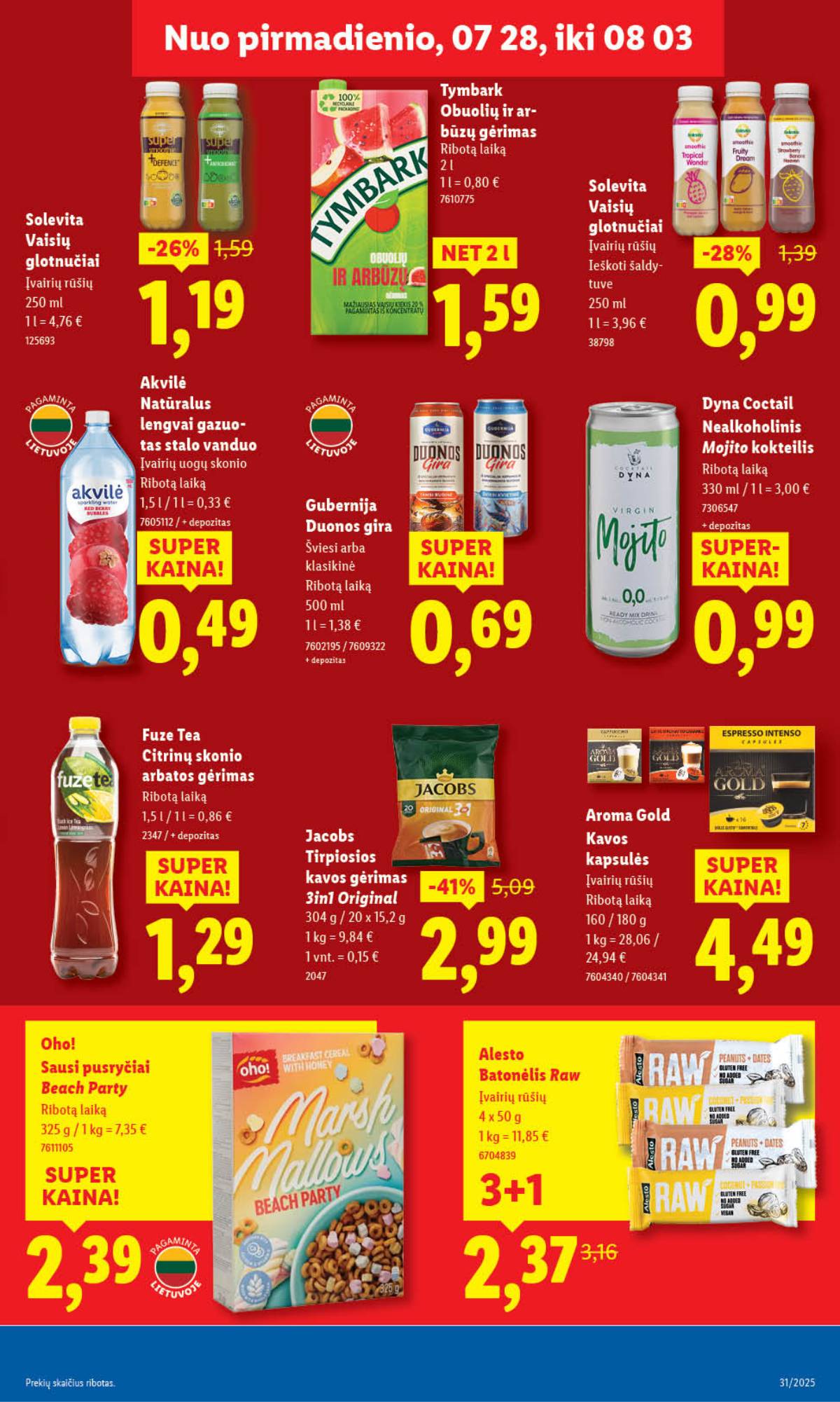 Lidl - LIDL SAVAITĖS Maisto prekių akcijų leidinys 31 puslapis