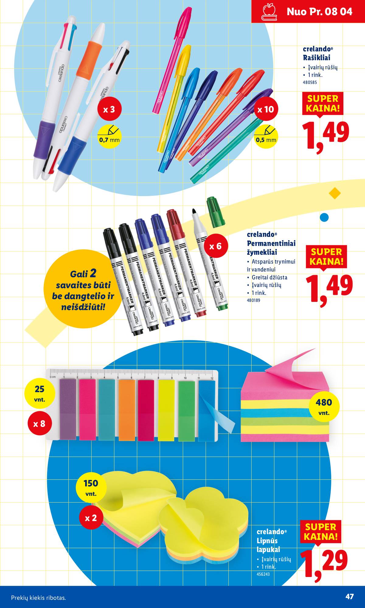 Lidl - LIDL Mokyklinių prekių katalogas 47 puslapis