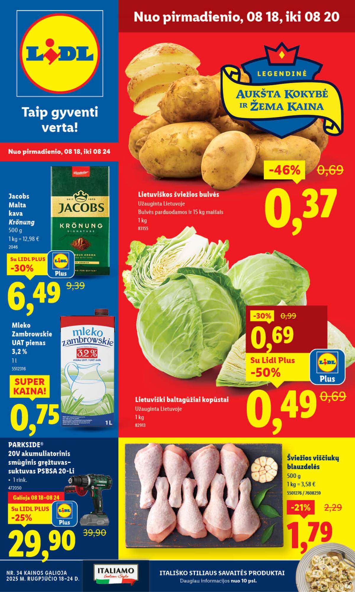 Lidl - LIDL SAVAITĖS Maisto prekių akcijų leidinys 1 puslapis