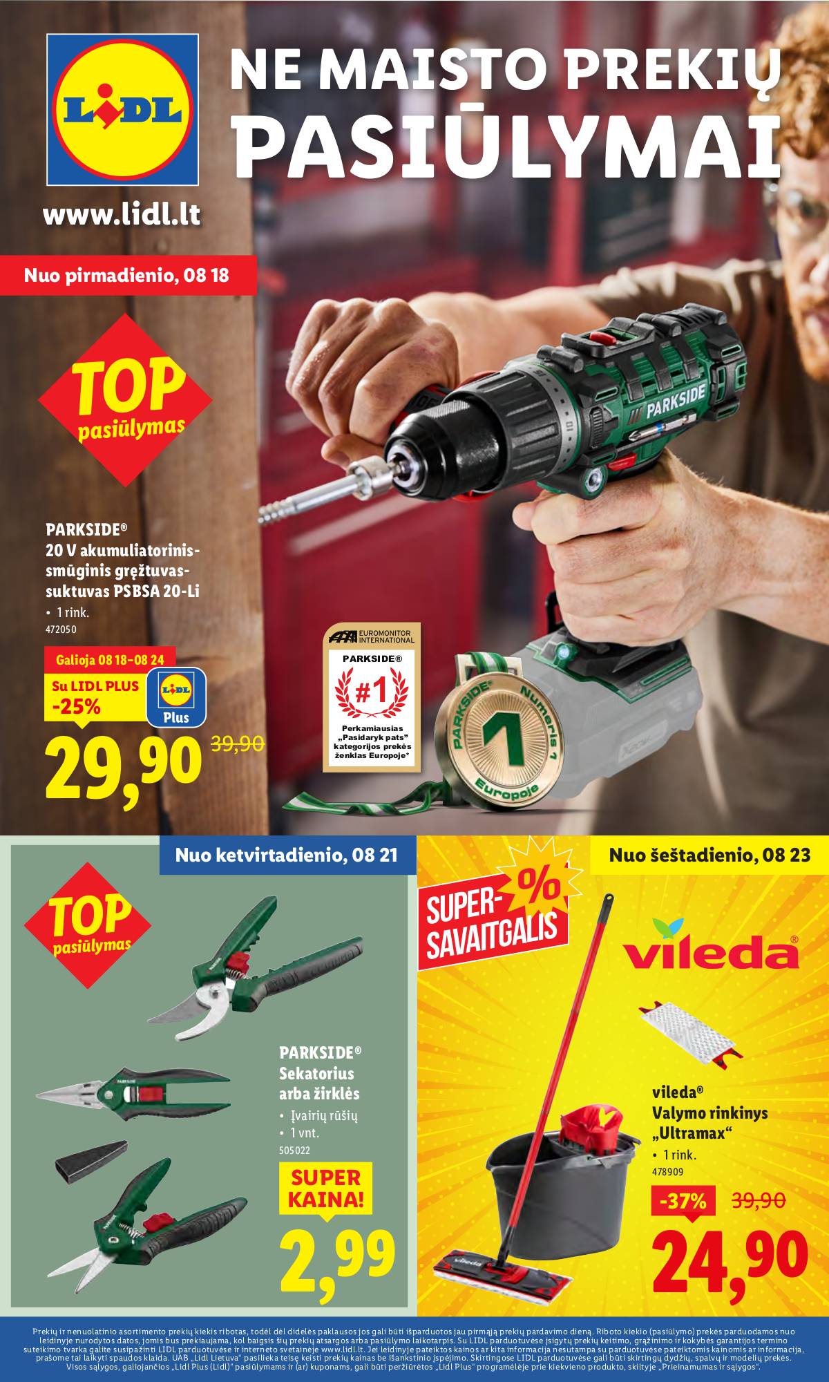 Lidl - LIDL Ne maisto prekių akcijų leidinys 1 puslapis