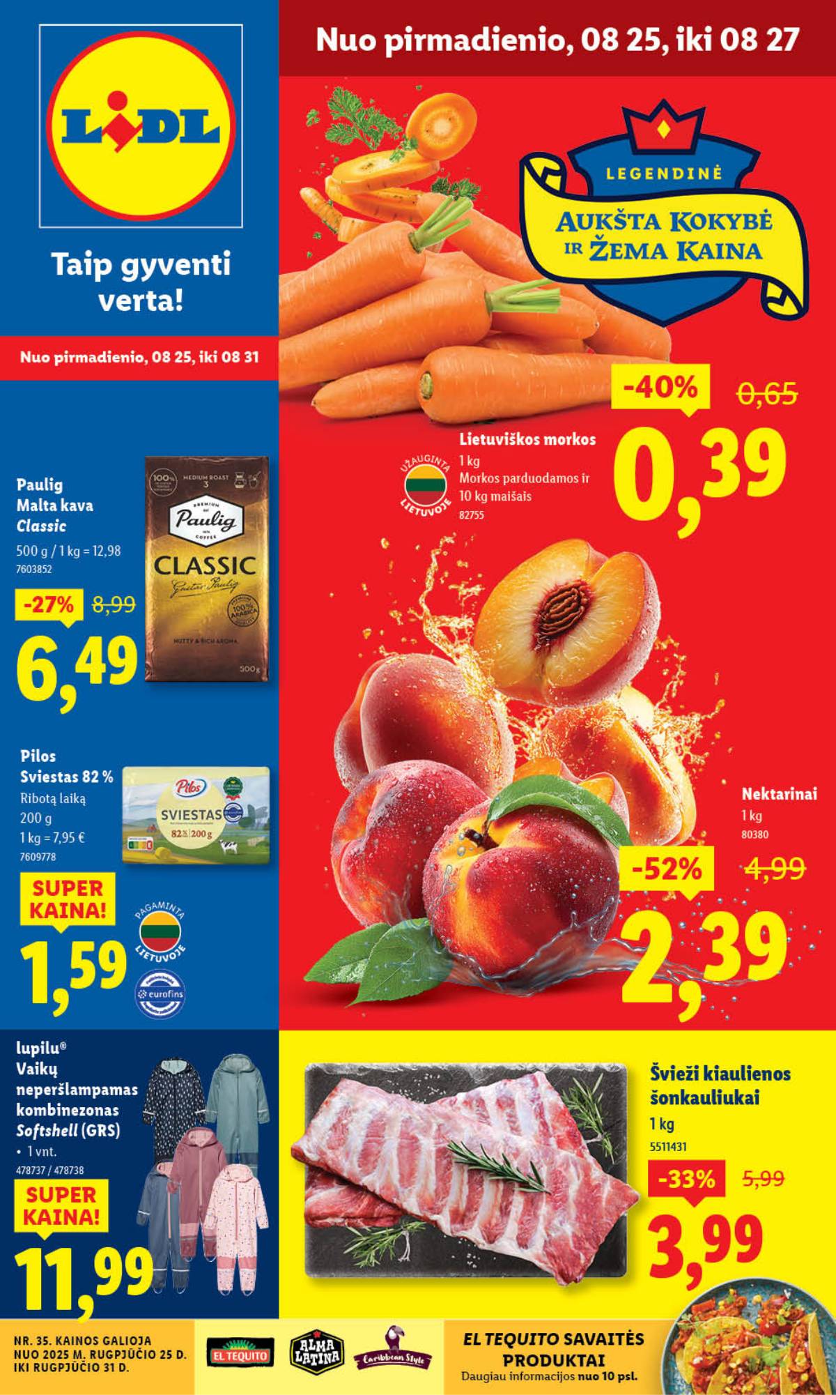 Lidl - LIDL SAVAITĖS Maisto prekių akcijų leidinys 1 puslapis