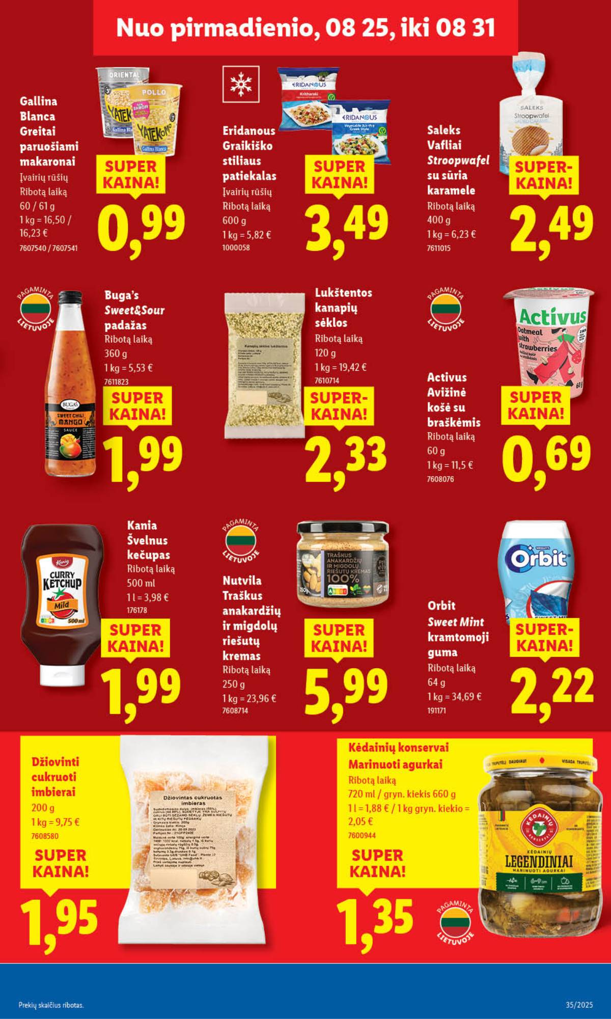 Lidl - LIDL SAVAITĖS Maisto prekių akcijų leidinys 29 puslapis