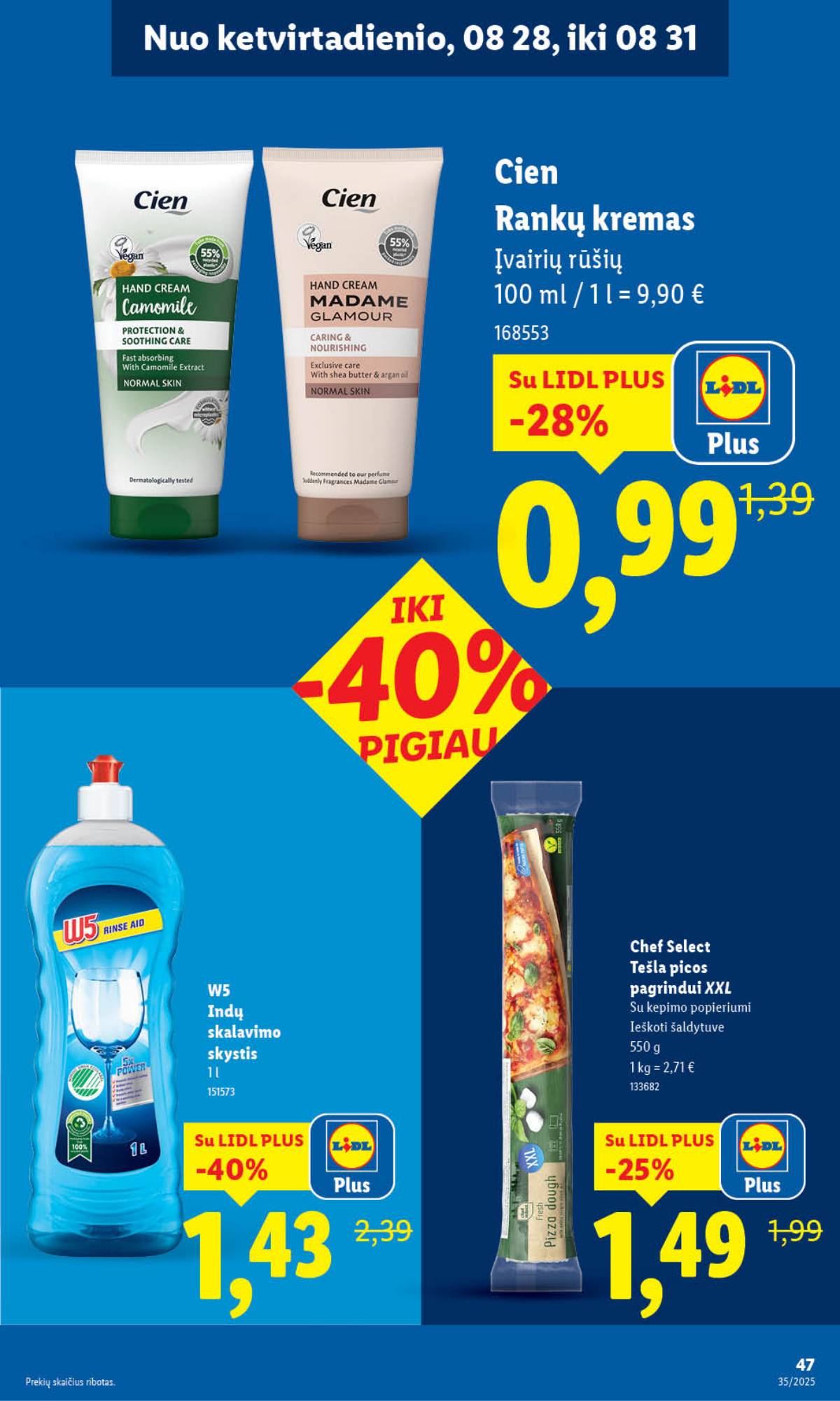 Lidl - LIDL SAVAITĖS Maisto prekių akcijų leidinys 47 puslapis