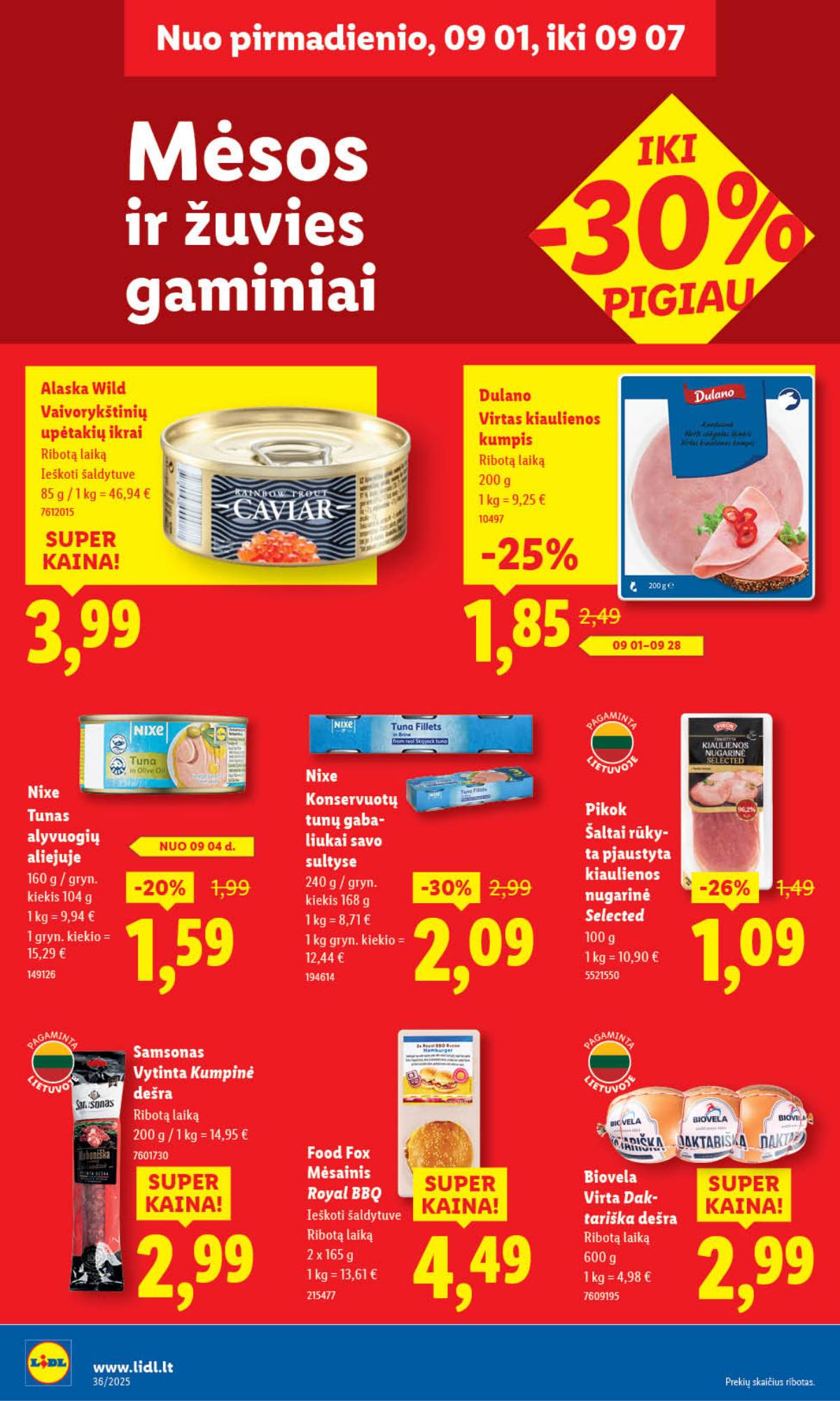 Lidl - LIDL SAVAITĖS Maisto prekių akcijų leidinys 30 puslapis