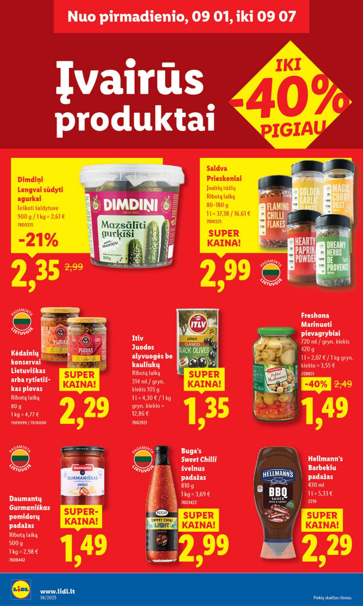 Lidl - LIDL SAVAITĖS Maisto prekių akcijų leidinys 32 puslapis