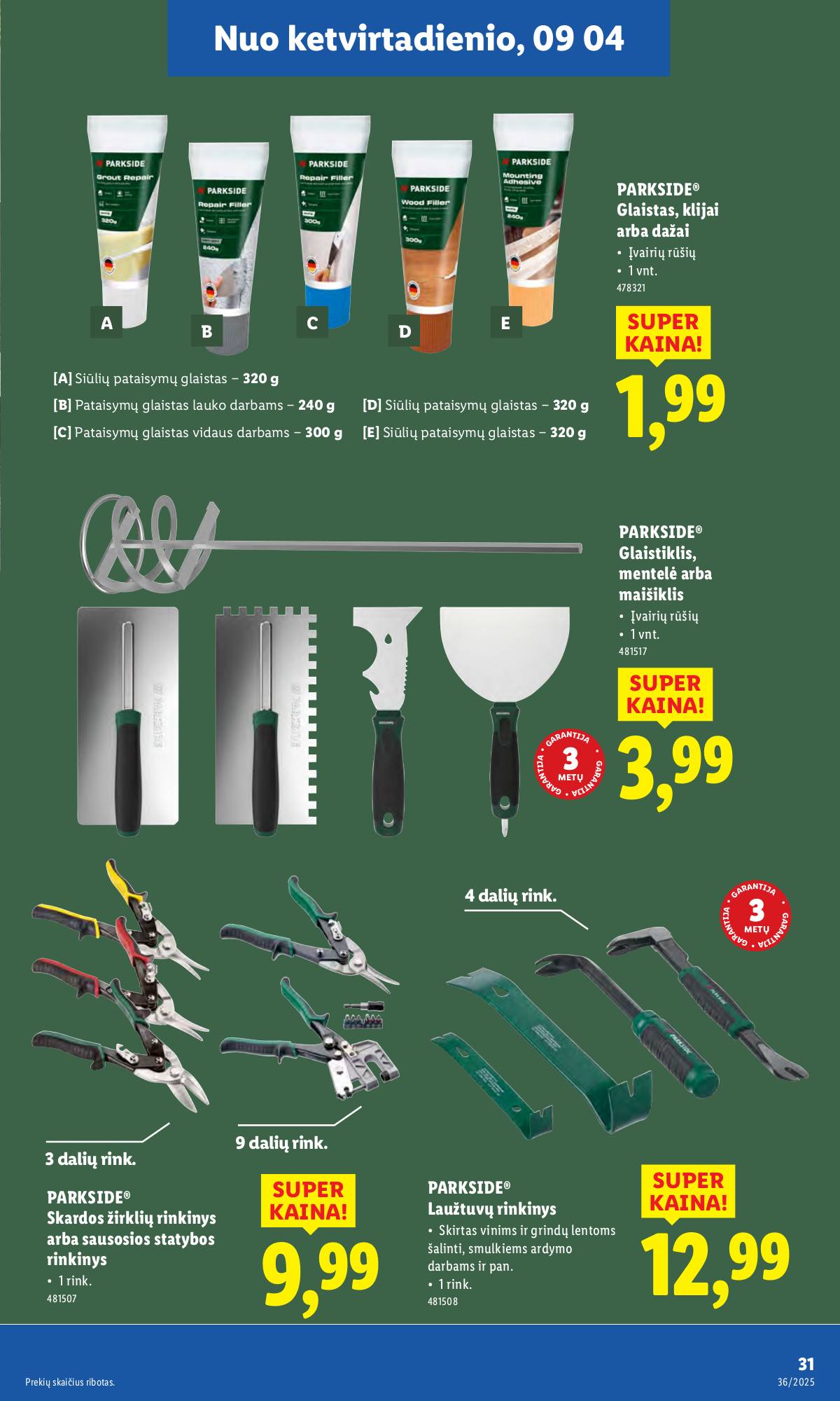 Lidl - LIDL Ne maisto prekių akcijų leidinys 31 puslapis