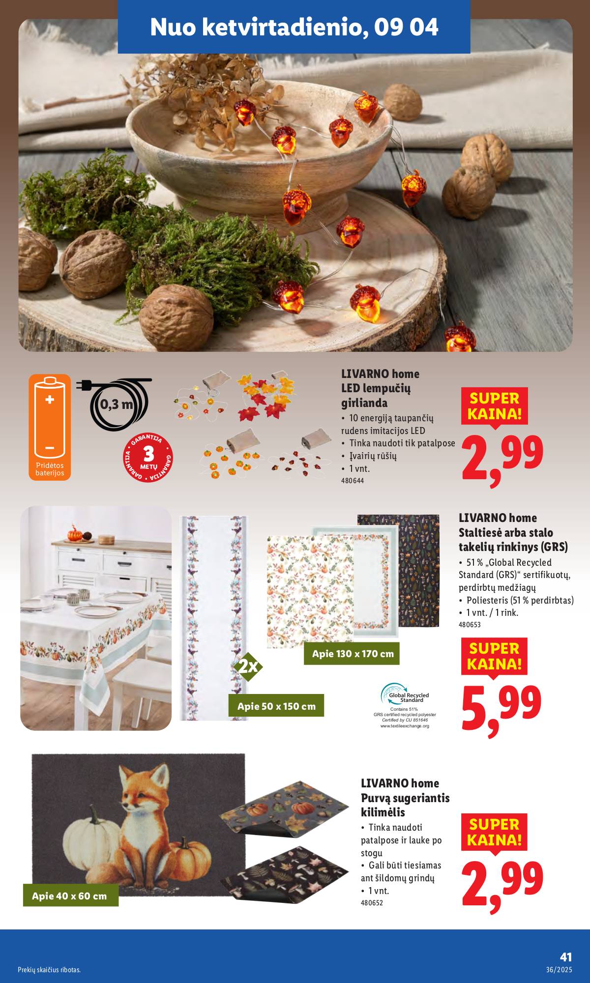 Lidl - LIDL Ne maisto prekių akcijų leidinys 41 puslapis
