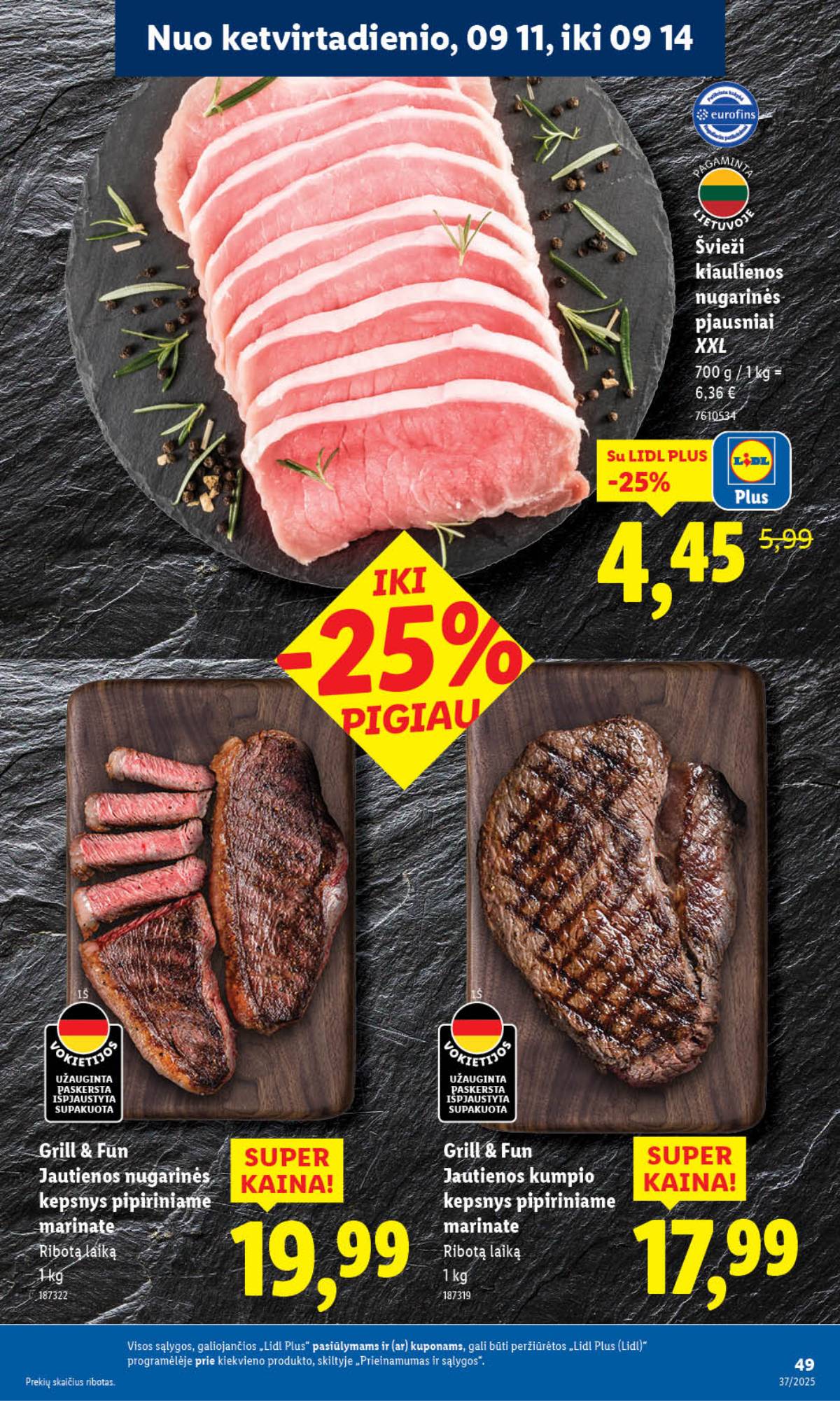 Lidl - LIDL SAVAITĖS Maisto prekių akcijų leidinys 49 puslapis