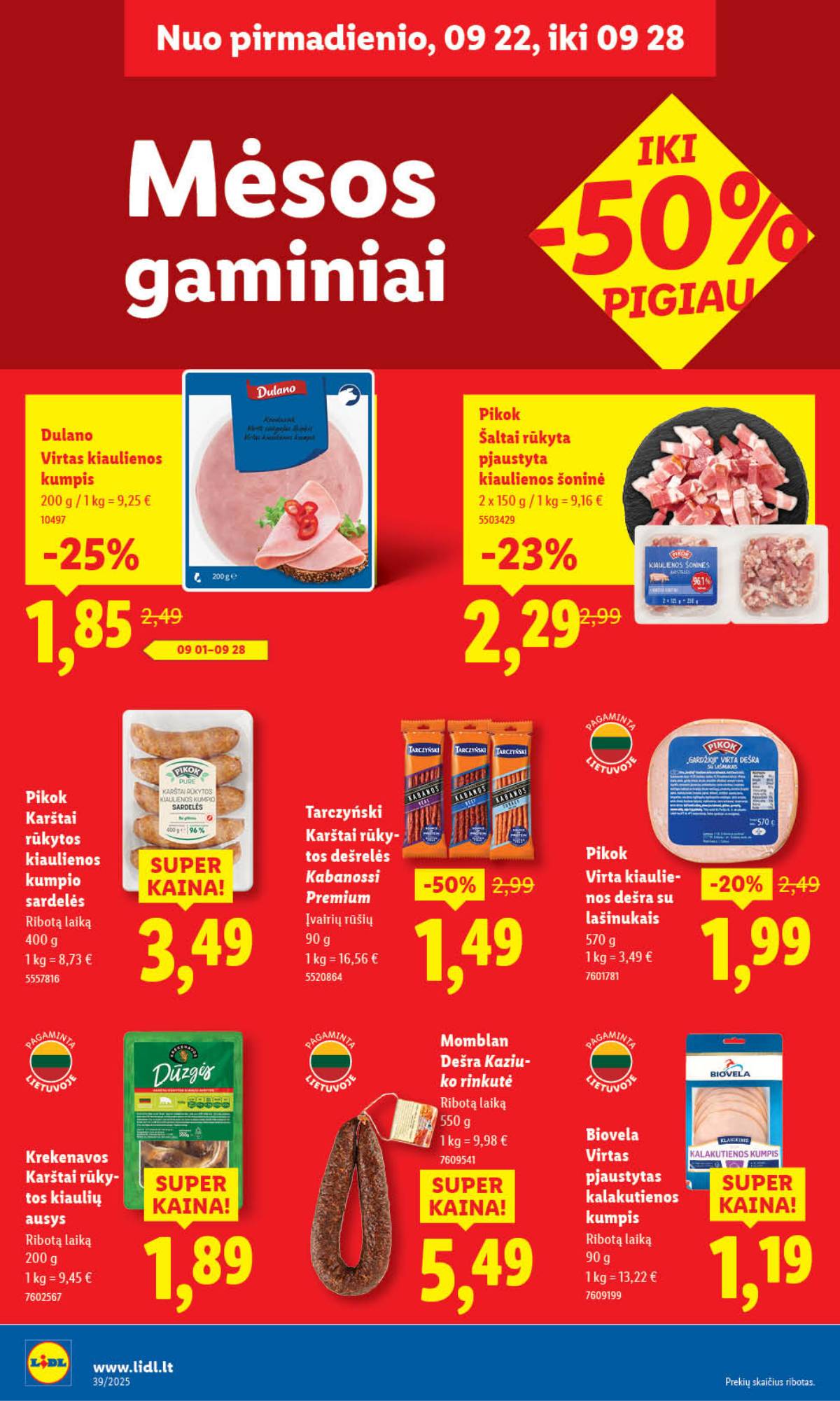 Lidl - LIDL SAVAITĖS Maisto prekių akcijų leidinys 26 puslapis