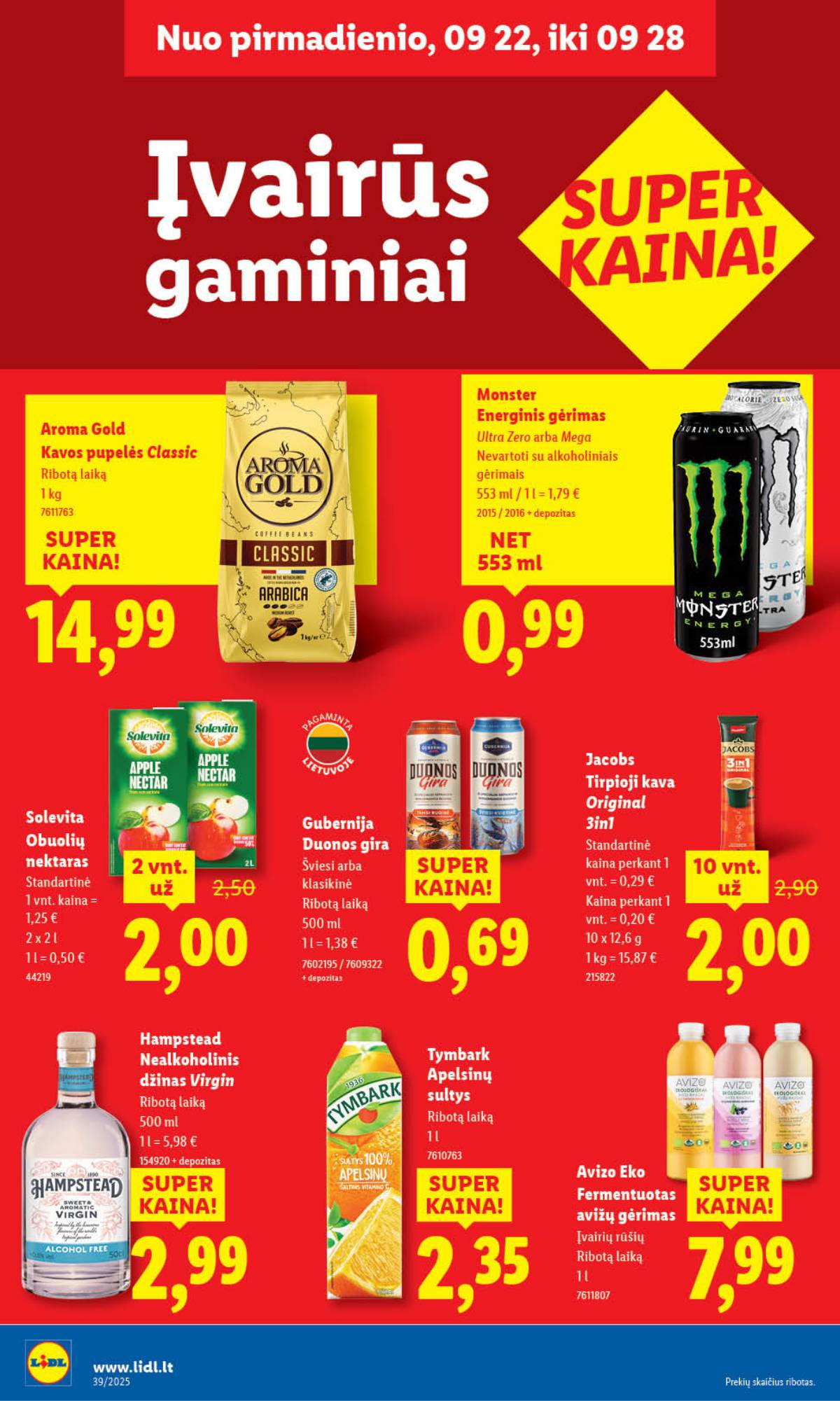 Lidl - LIDL SAVAITĖS Maisto prekių akcijų leidinys 30 puslapis