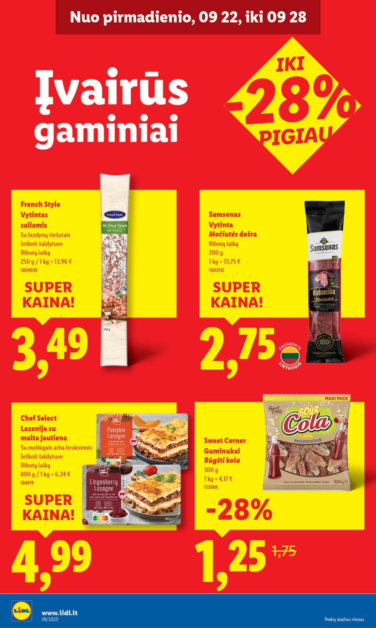 Lidl - LIDL SAVAITĖS Maisto prekių akcijų leidinys 34 puslapis