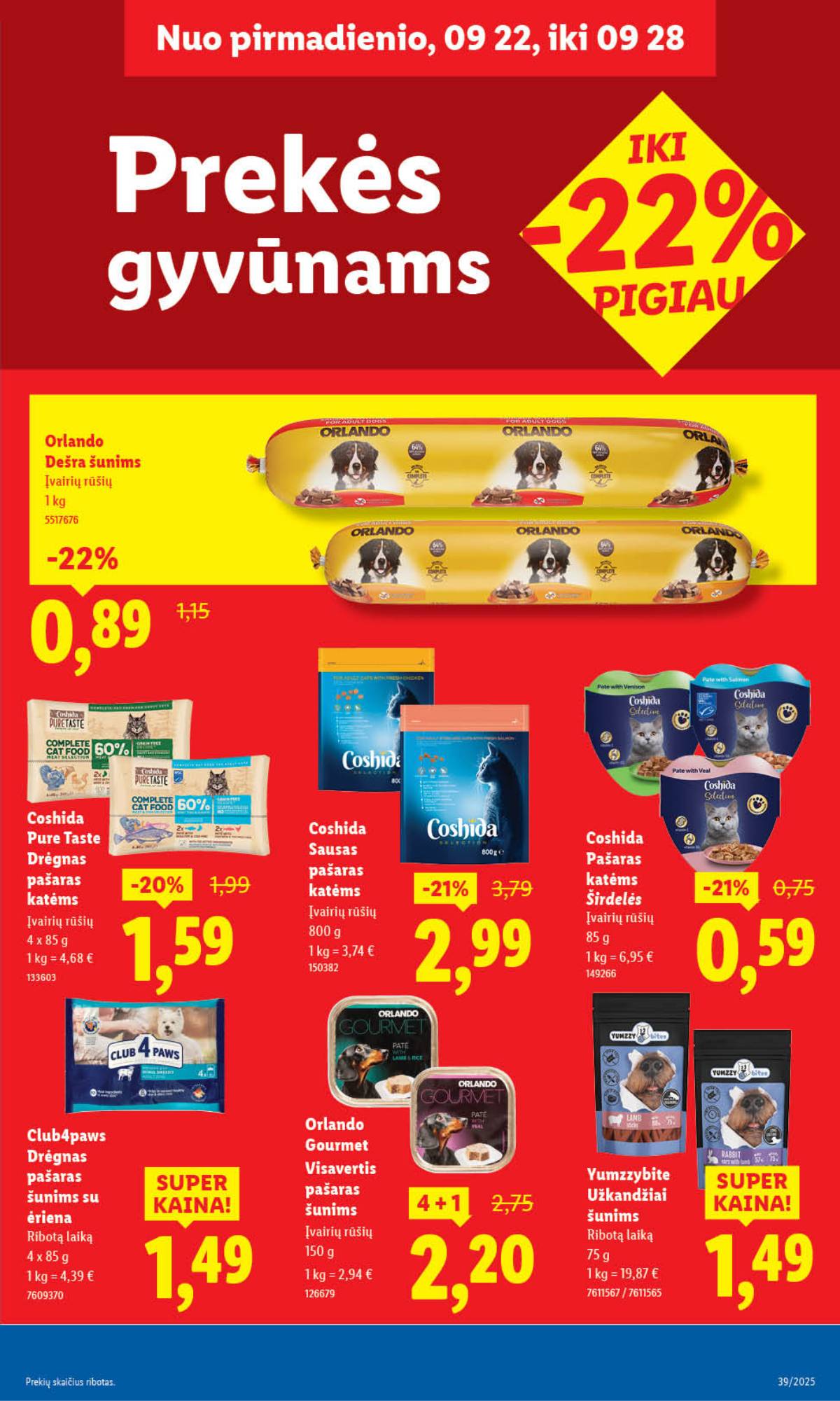 Lidl - LIDL SAVAITĖS Maisto prekių akcijų leidinys 39 puslapis