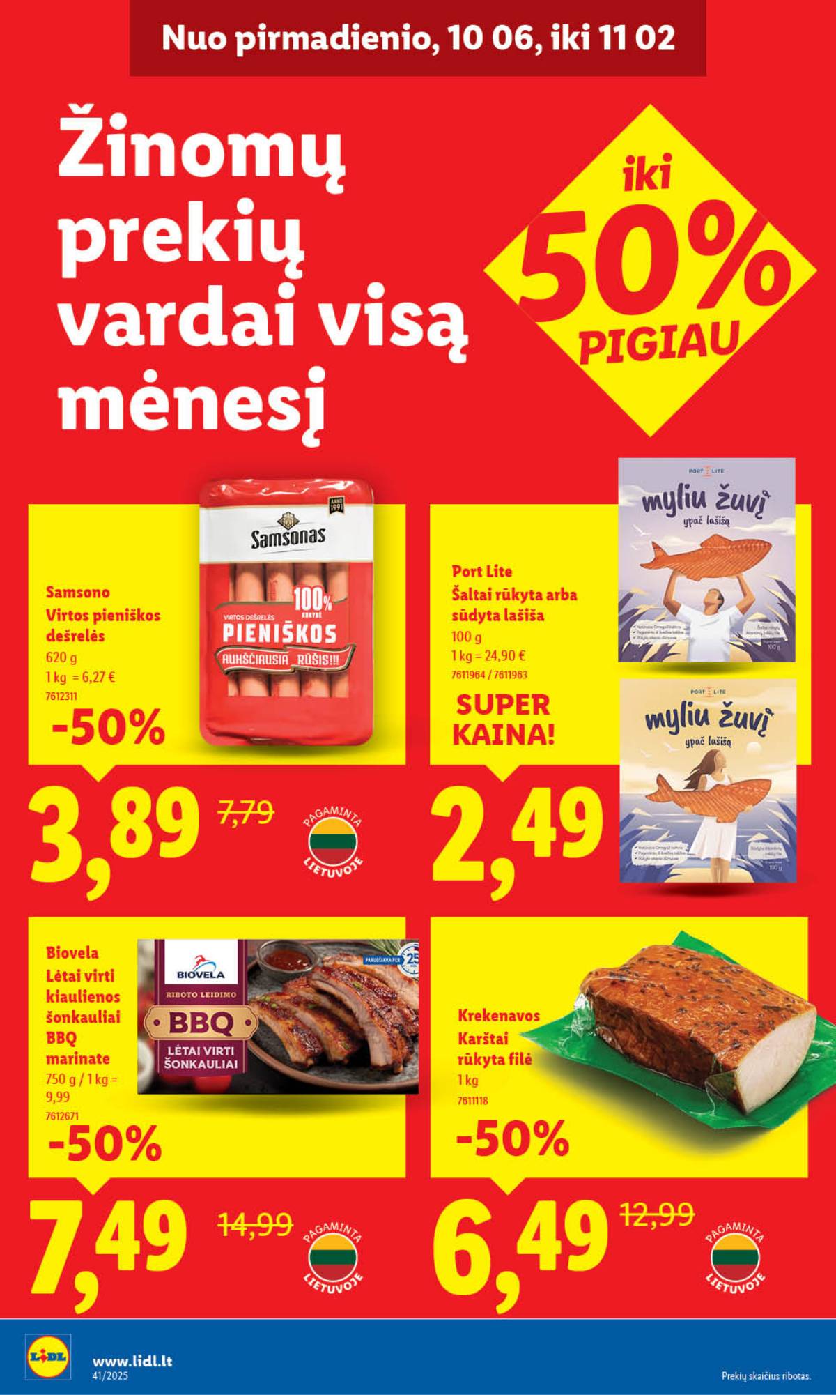 Lidl - LIDL SAVAITĖS Maisto prekių akcijų leidinys 40 puslapis
