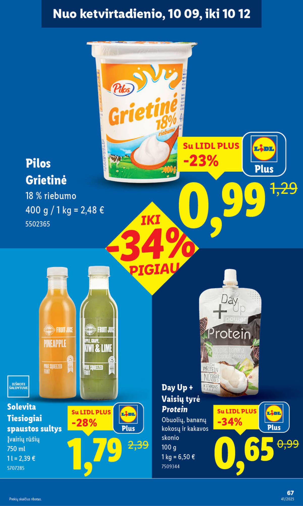 Lidl - LIDL SAVAITĖS Maisto prekių akcijų leidinys 67 puslapis