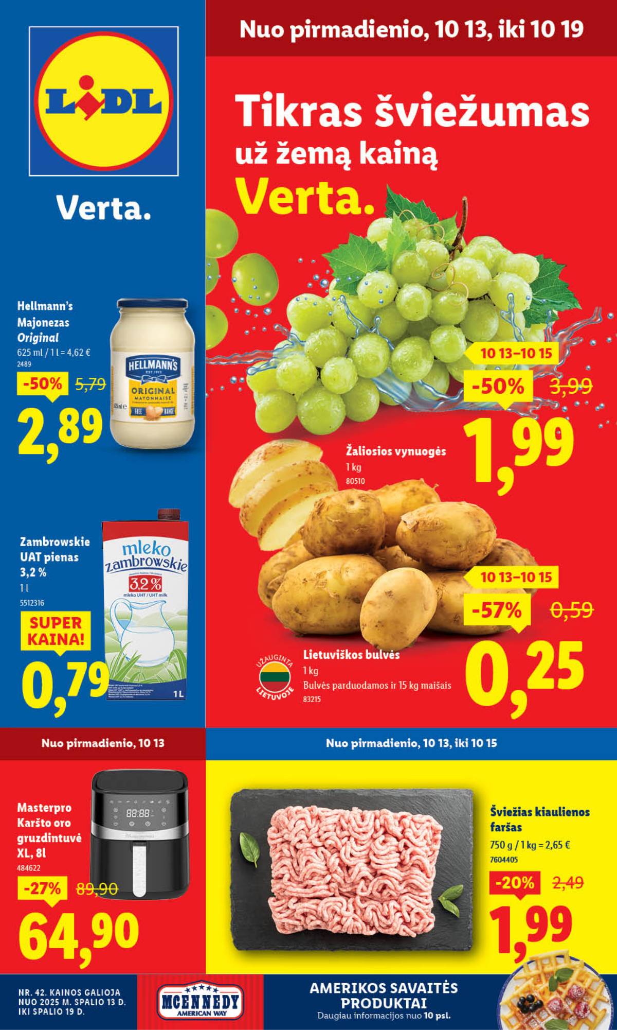 Lidl - LIDL SAVAITĖS Maisto prekių akcijų leidinys 1 puslapis