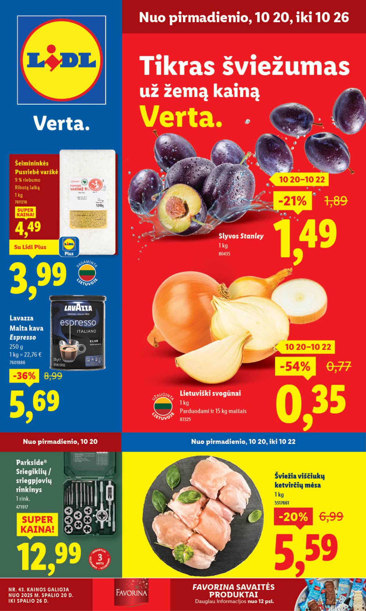 Lidl - LIDL SAVAITĖS Maisto prekių akcijų leidinys 1 puslapis