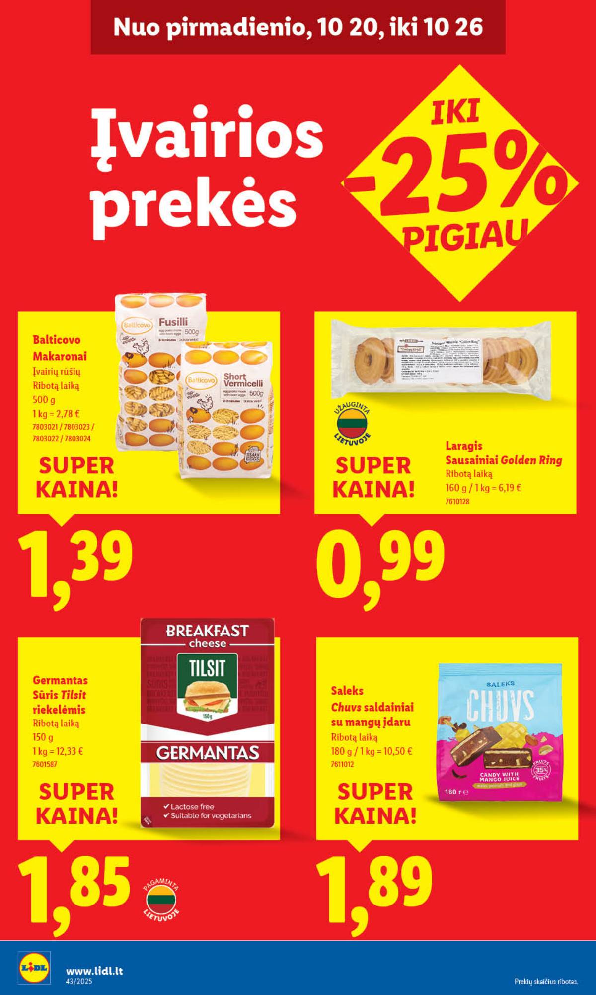Lidl - LIDL SAVAITĖS Maisto prekių akcijų leidinys 42 puslapis