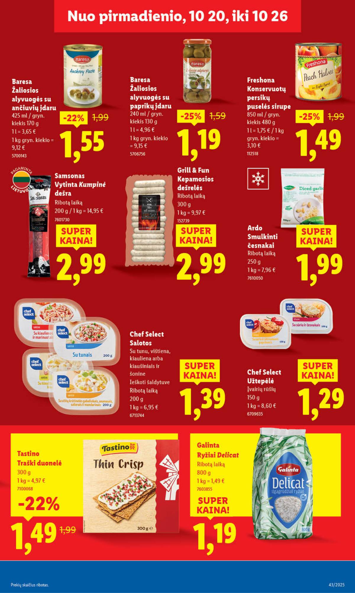 Lidl - LIDL SAVAITĖS Maisto prekių akcijų leidinys 43 puslapis