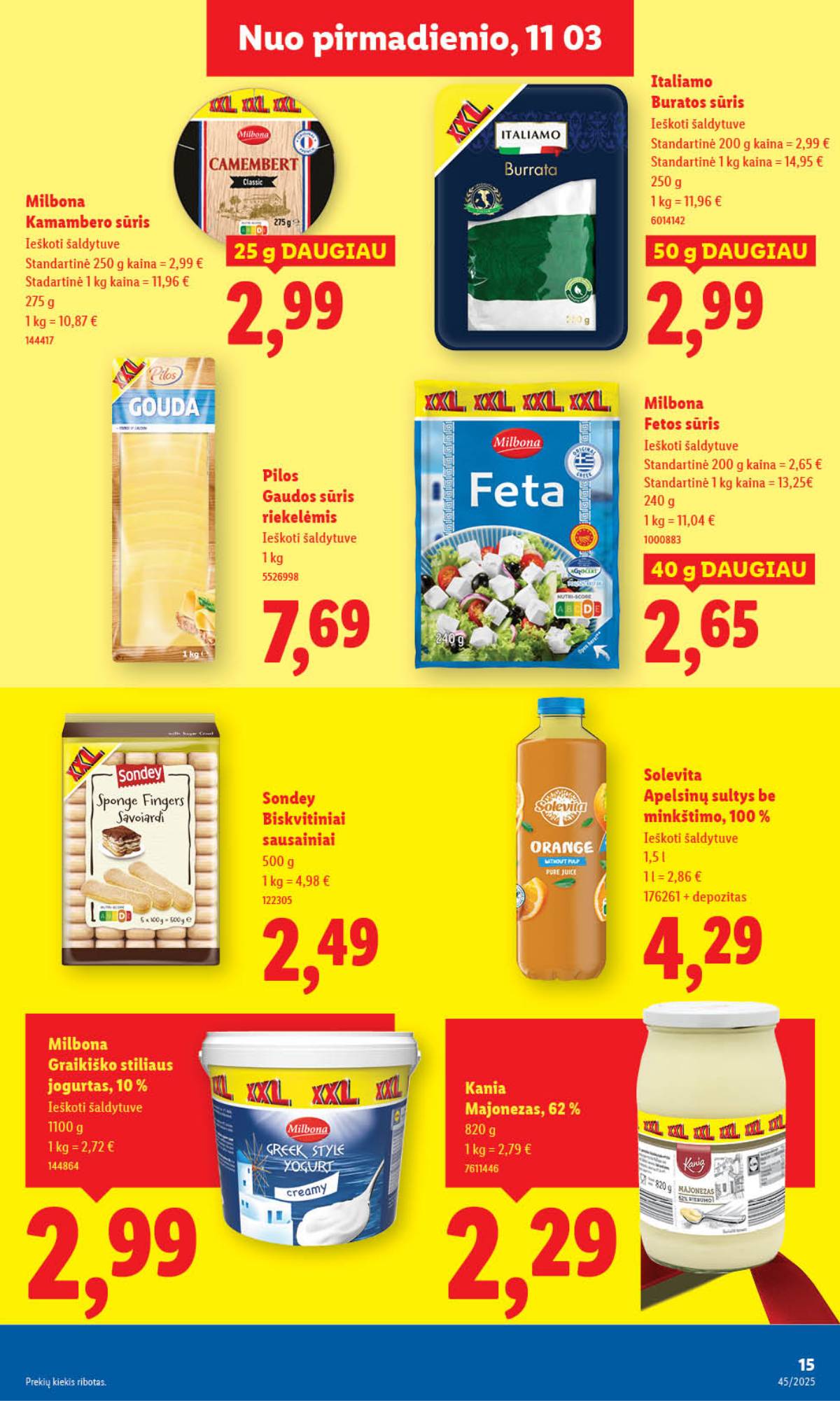 Lidl - LIDL SAVAITĖS Maisto prekių akcijų leidinys 15 puslapis