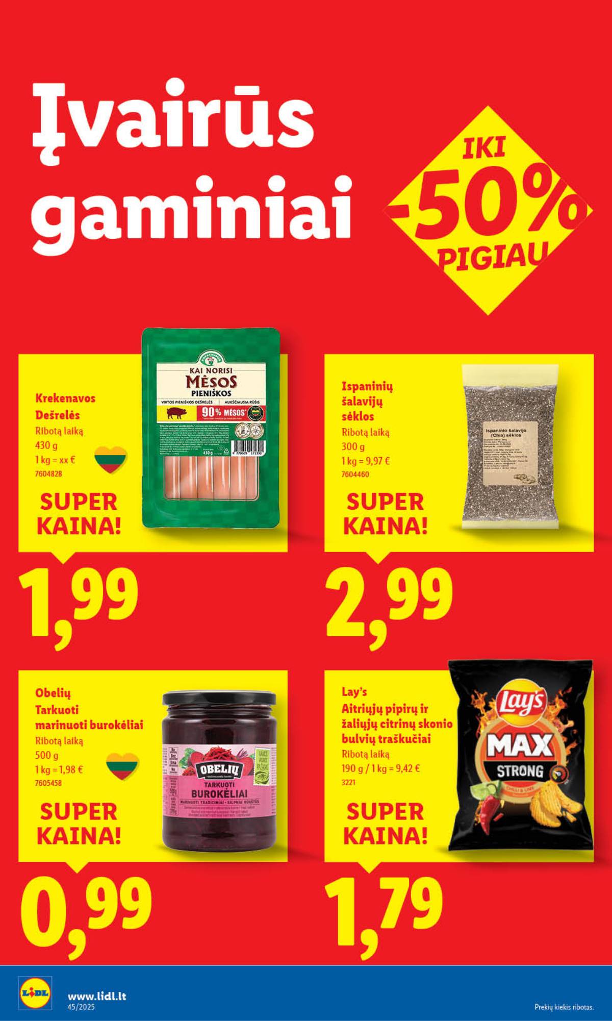 Lidl - LIDL SAVAITĖS Maisto prekių akcijų leidinys 40 puslapis