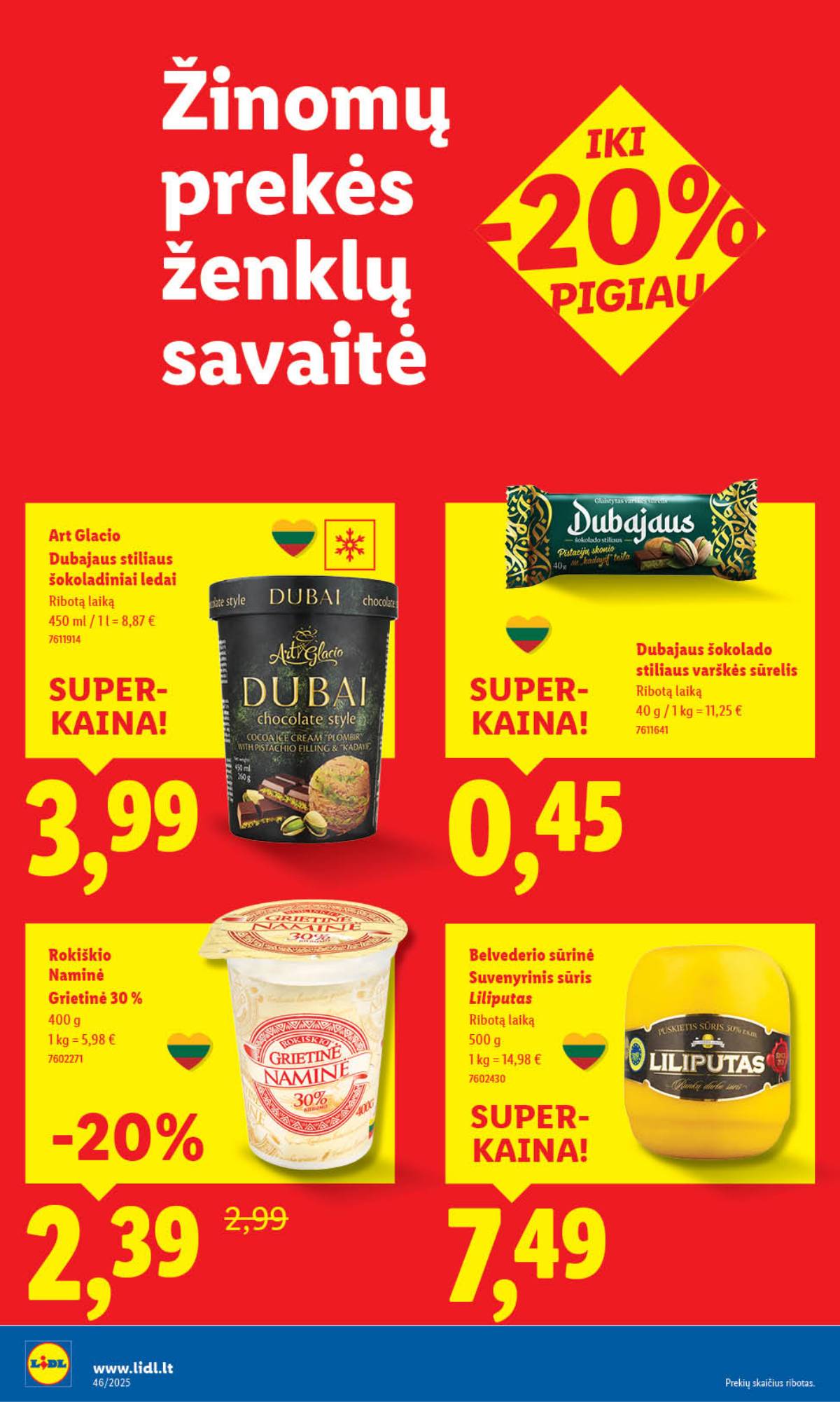 Lidl - LIDL SAVAITĖS Maisto prekių akcijų leidinys 20 puslapis