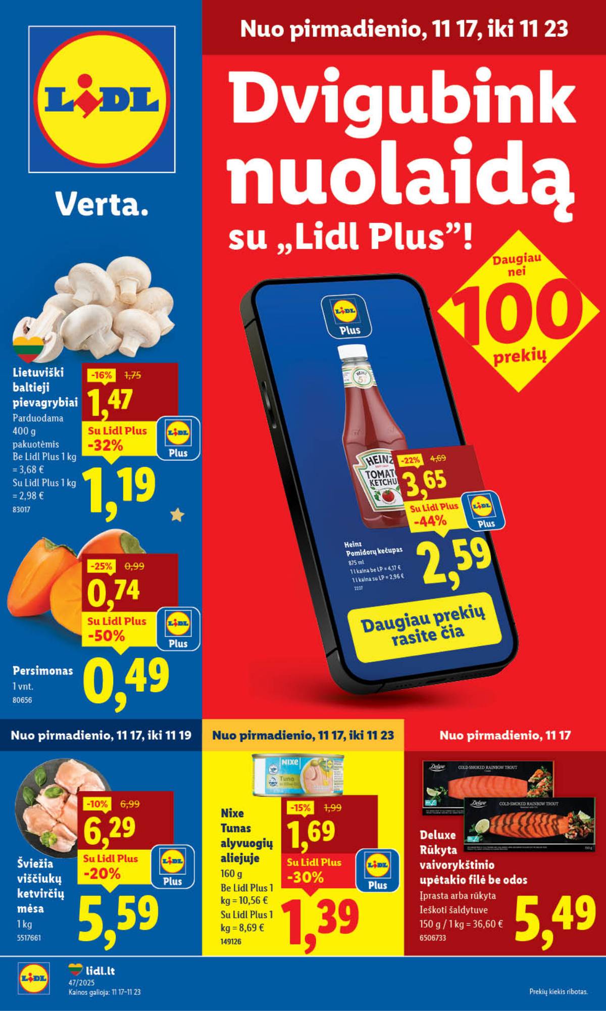 Lidl - LIDL SAVAITĖS Maisto prekių akcijų leidinys 1 puslapis